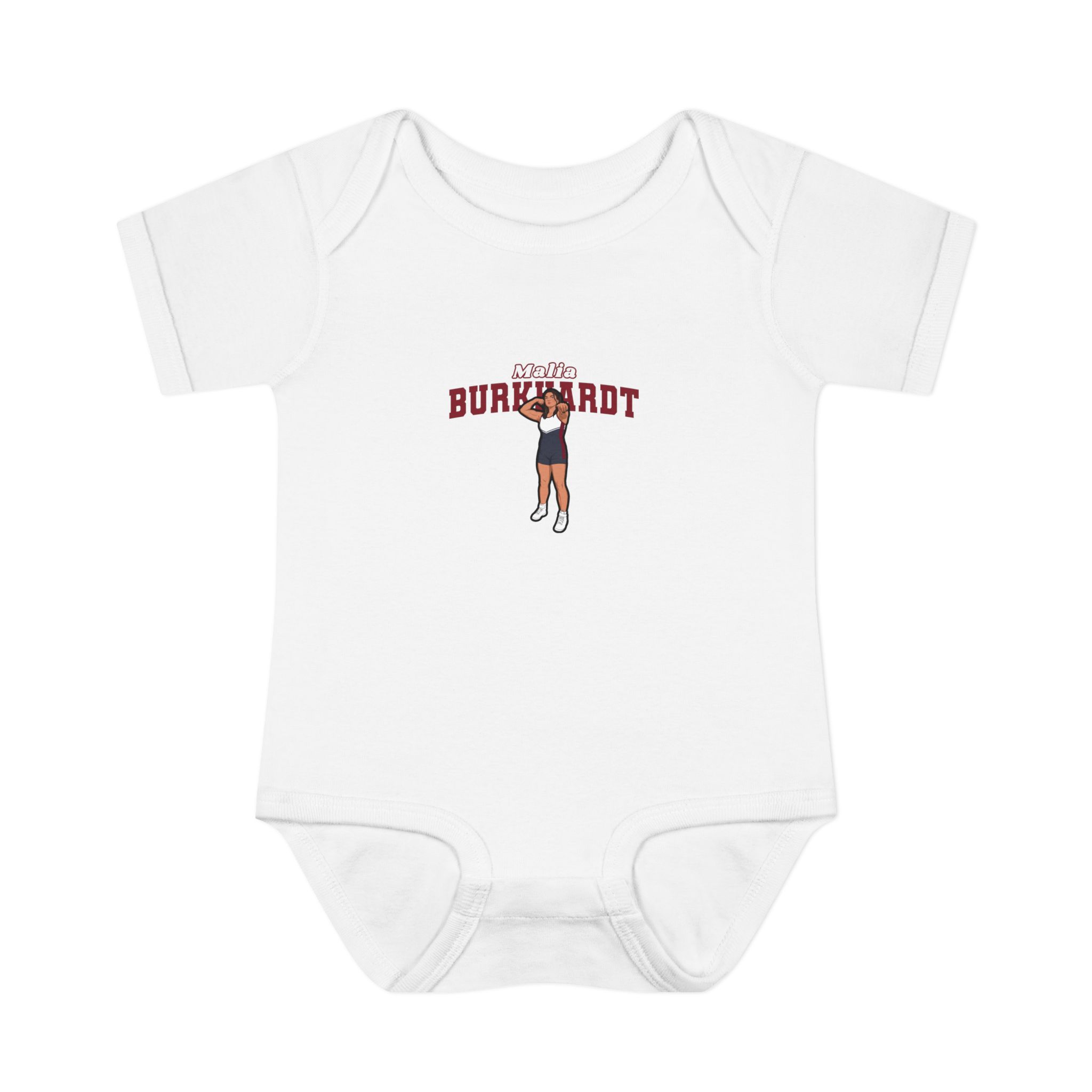 Baby Onesie — character_name_arch in White