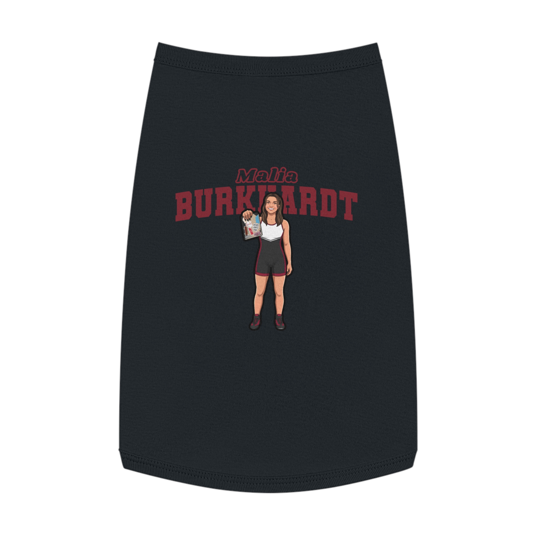 Pet Tank Top — character_name_arch in White