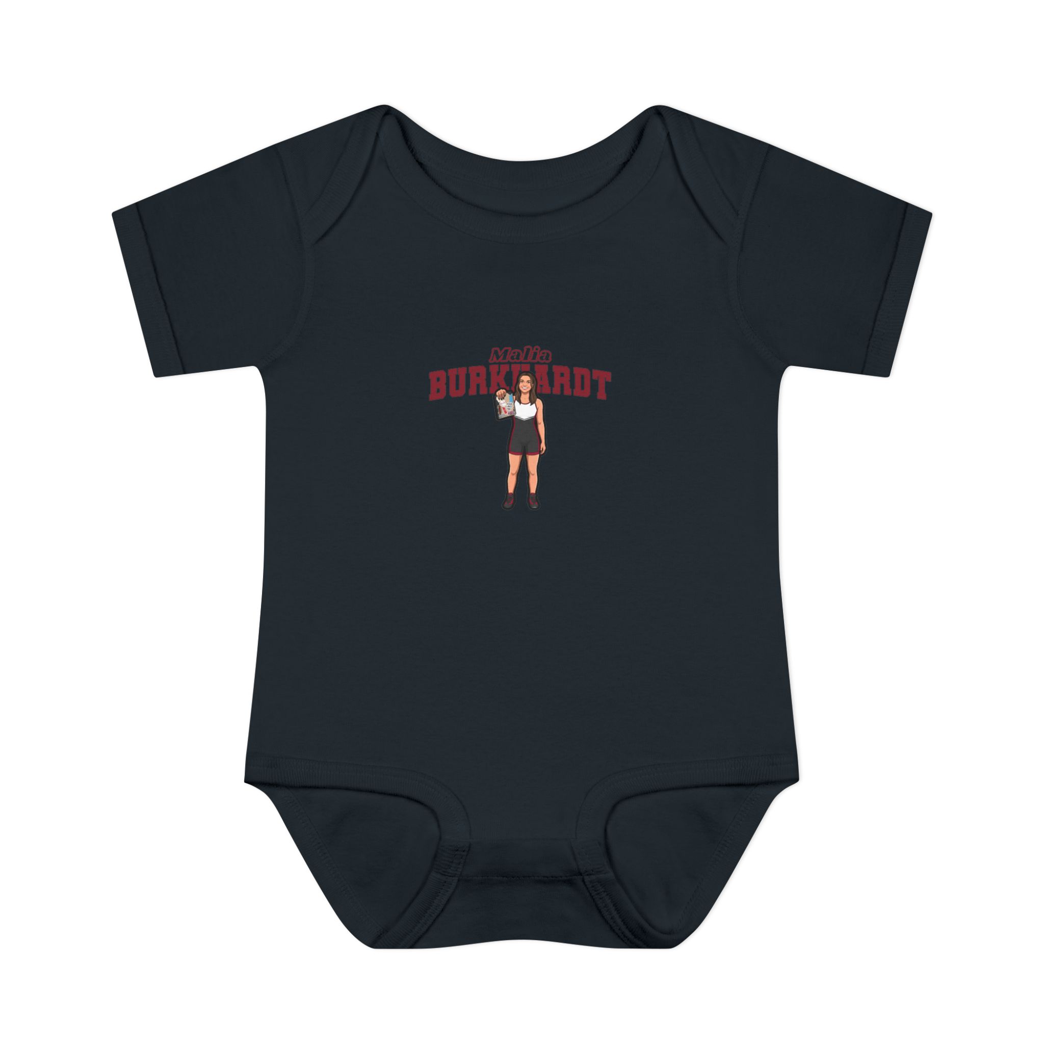 Baby Onesie — character_name_arch in Black