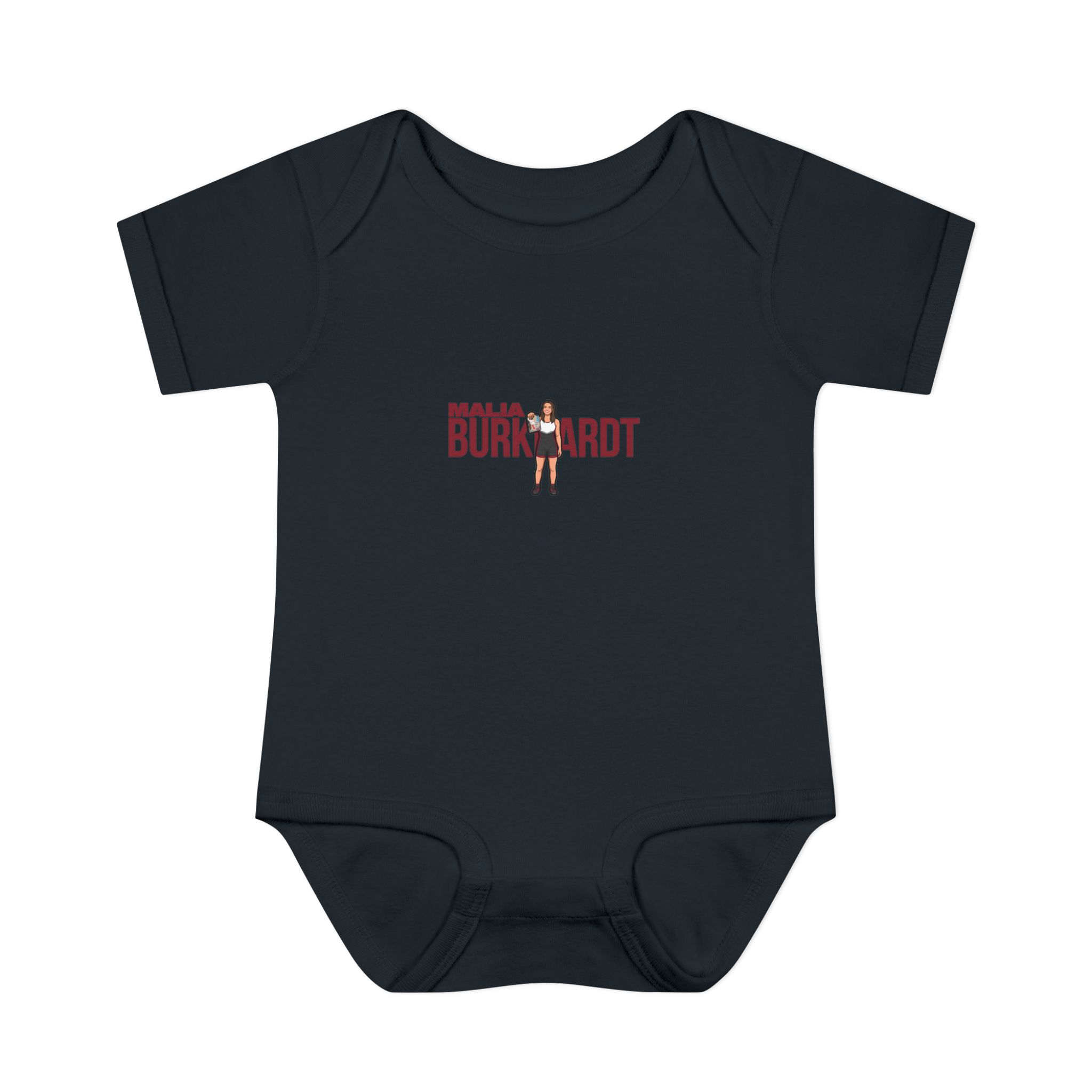 Baby Onesie — character_player_name in Black