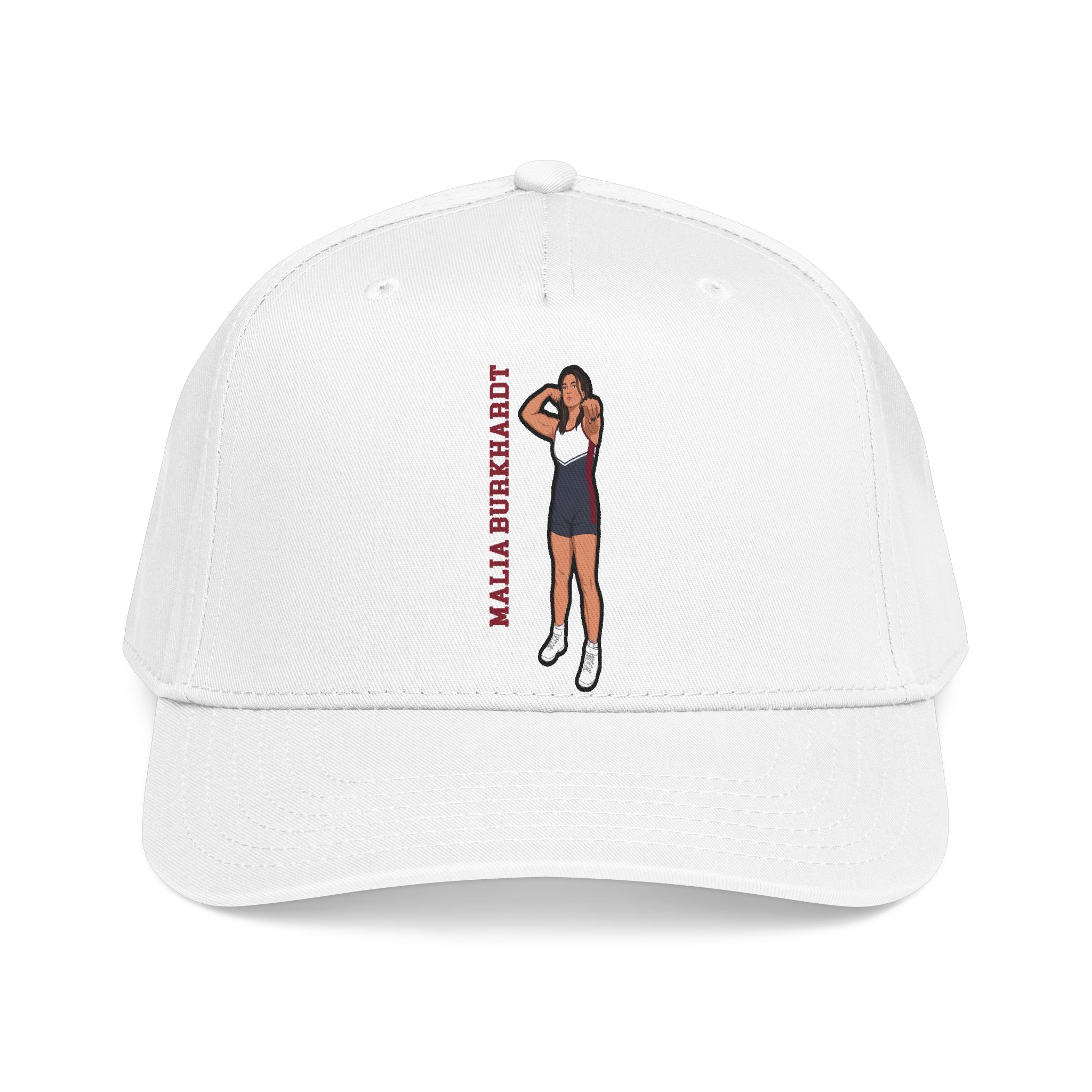 Baseball Cap — character_name_vertical in White