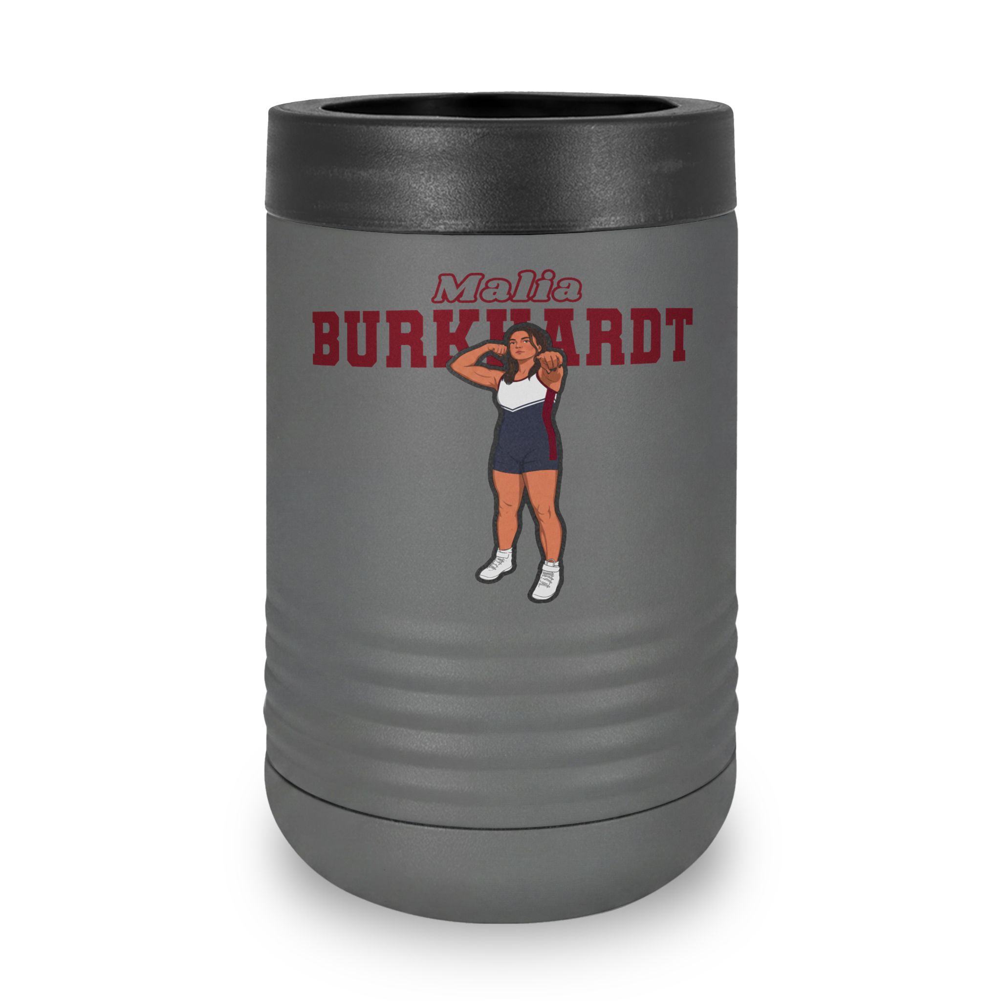 Stainless Can Cooler — character_name_arch in Grey