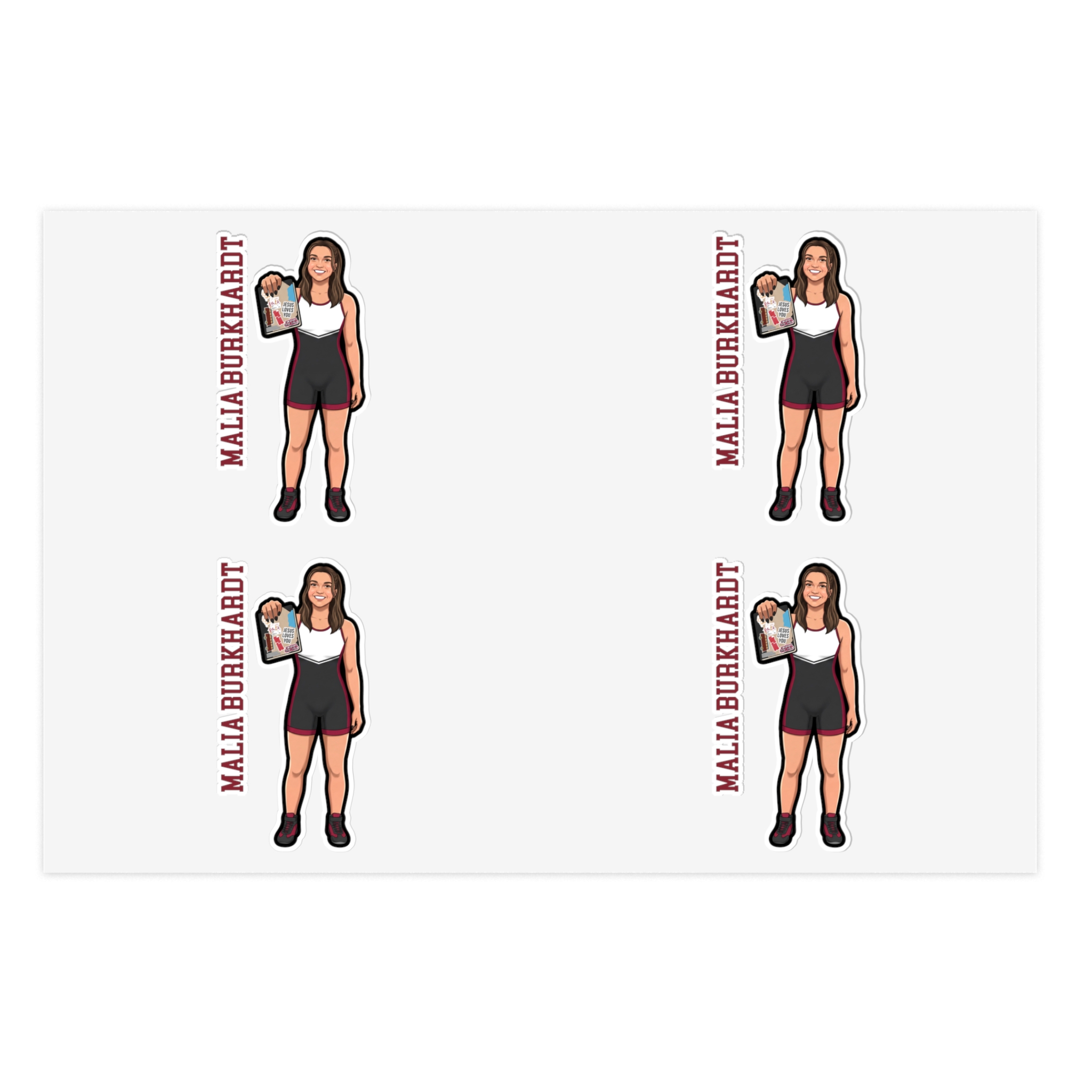 Sticker Sheet — character_name_vertical in Classic
