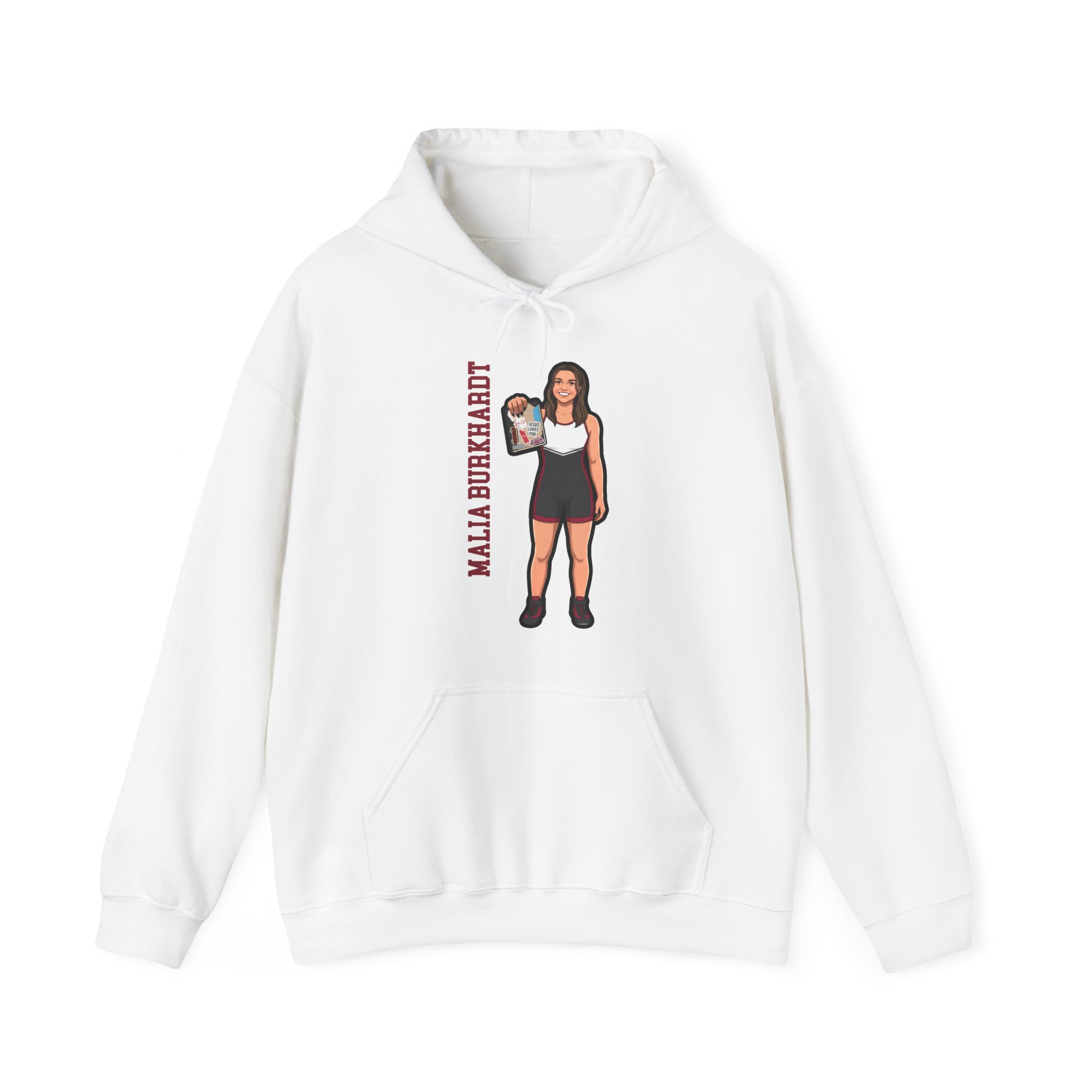 Hoodie — character_name_vertical in White