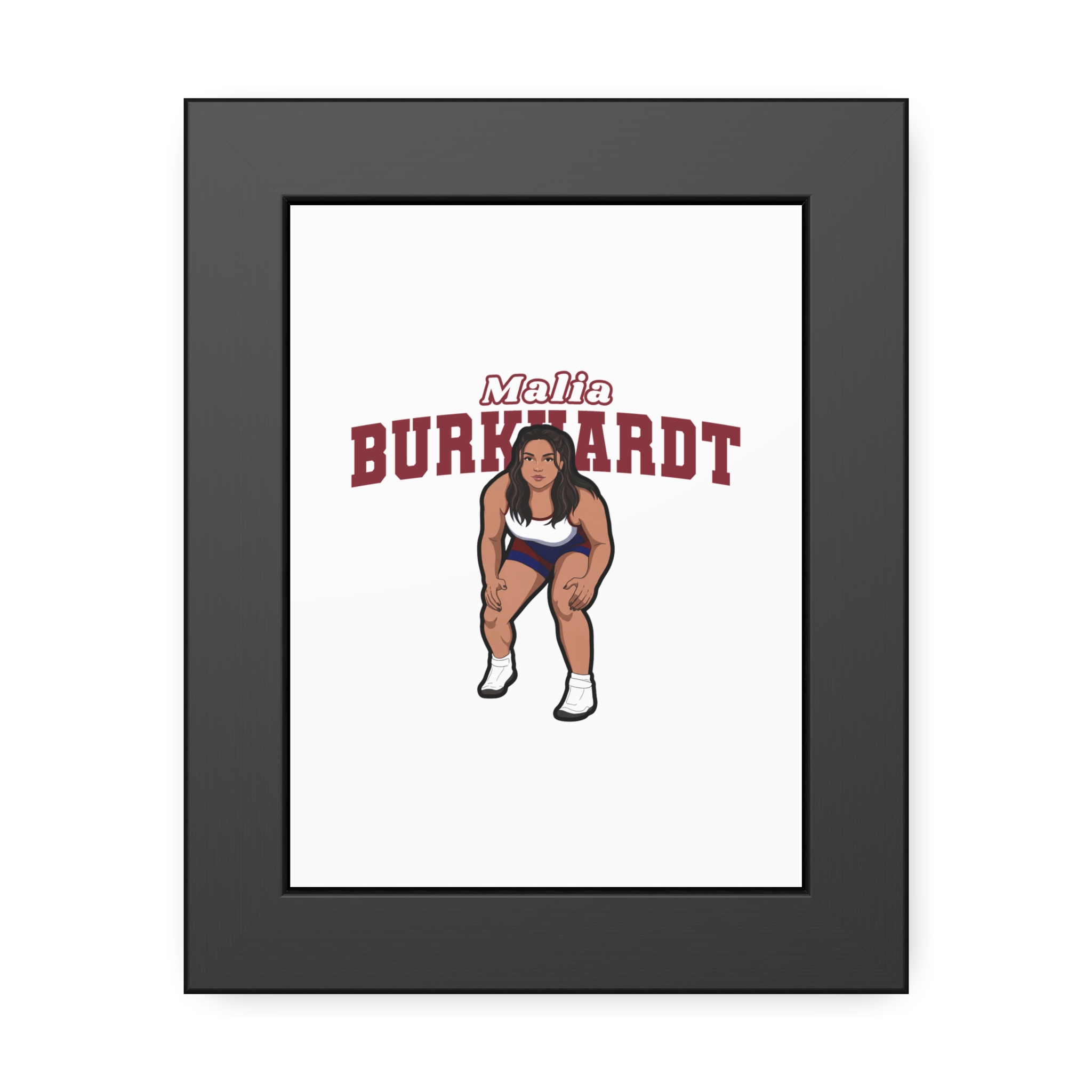 Framed Poster — character_name_arch in Black