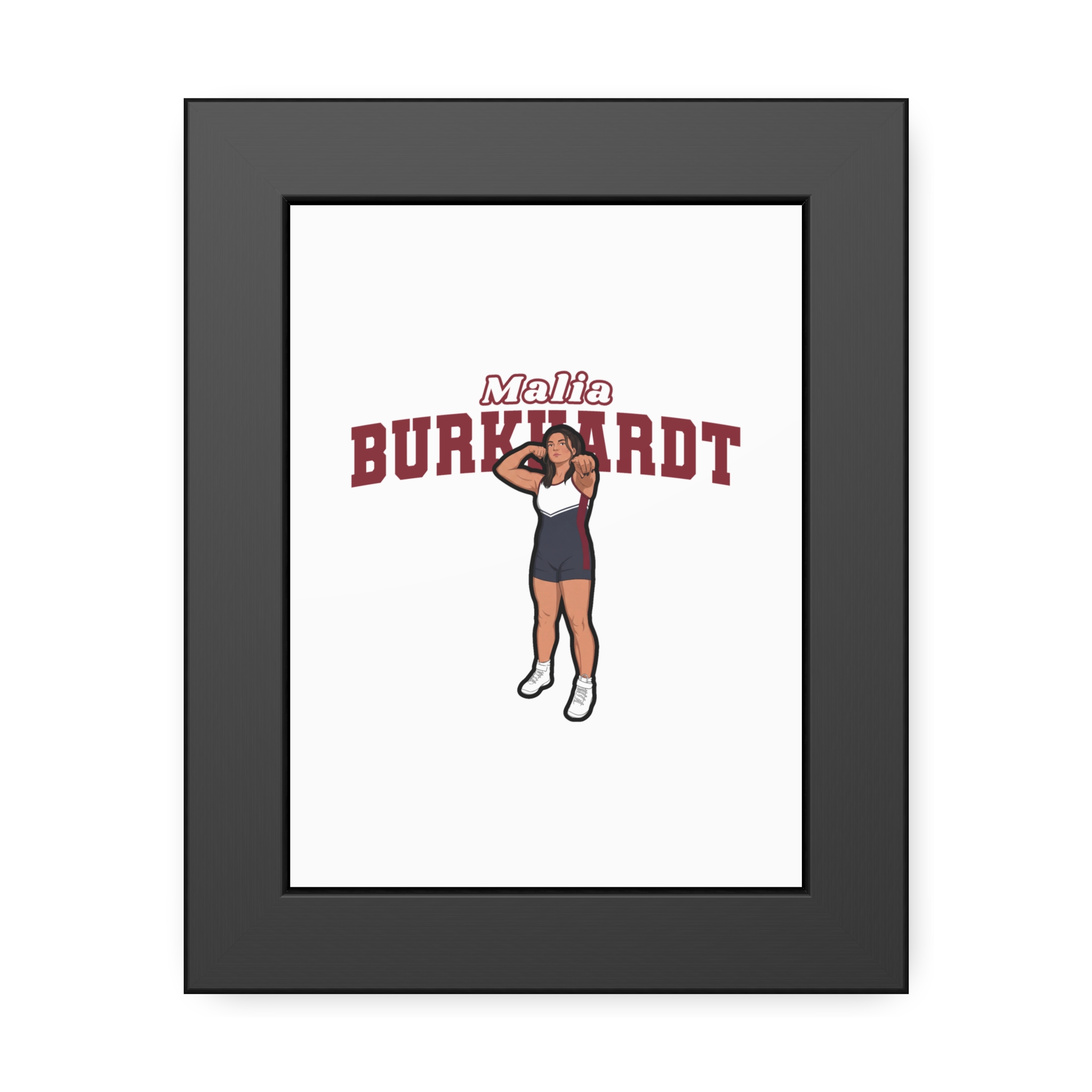 Framed Poster — character_name_arch in Black