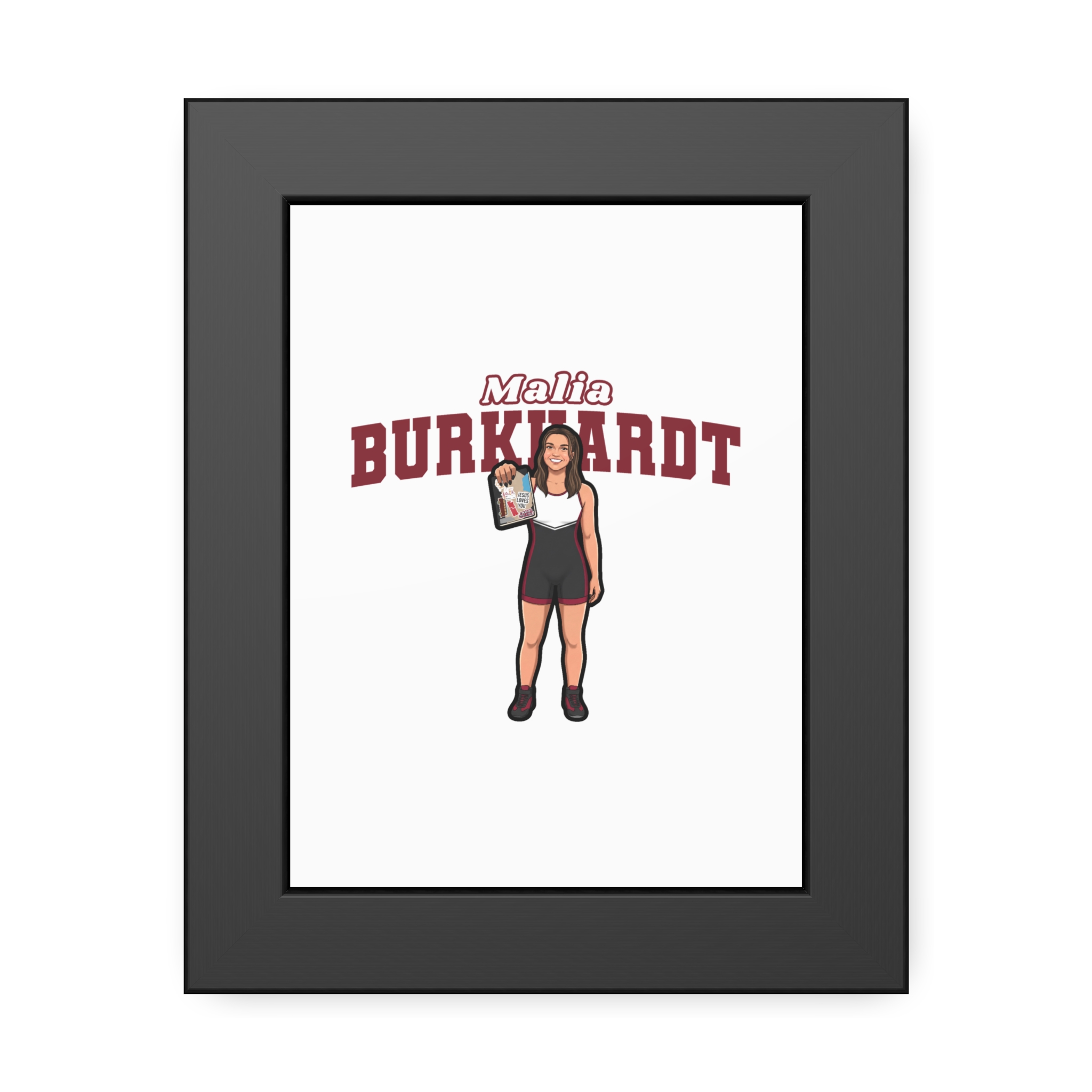 Framed Poster — character_name_arch in Black