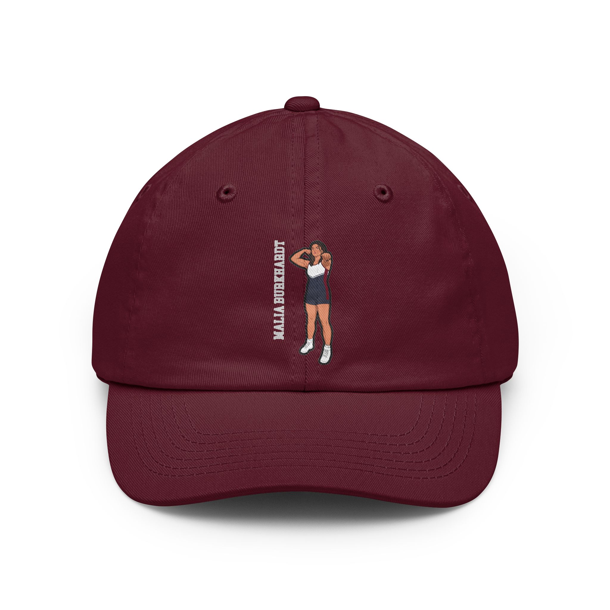 Classic Cap — character_name_vertical in Maroon