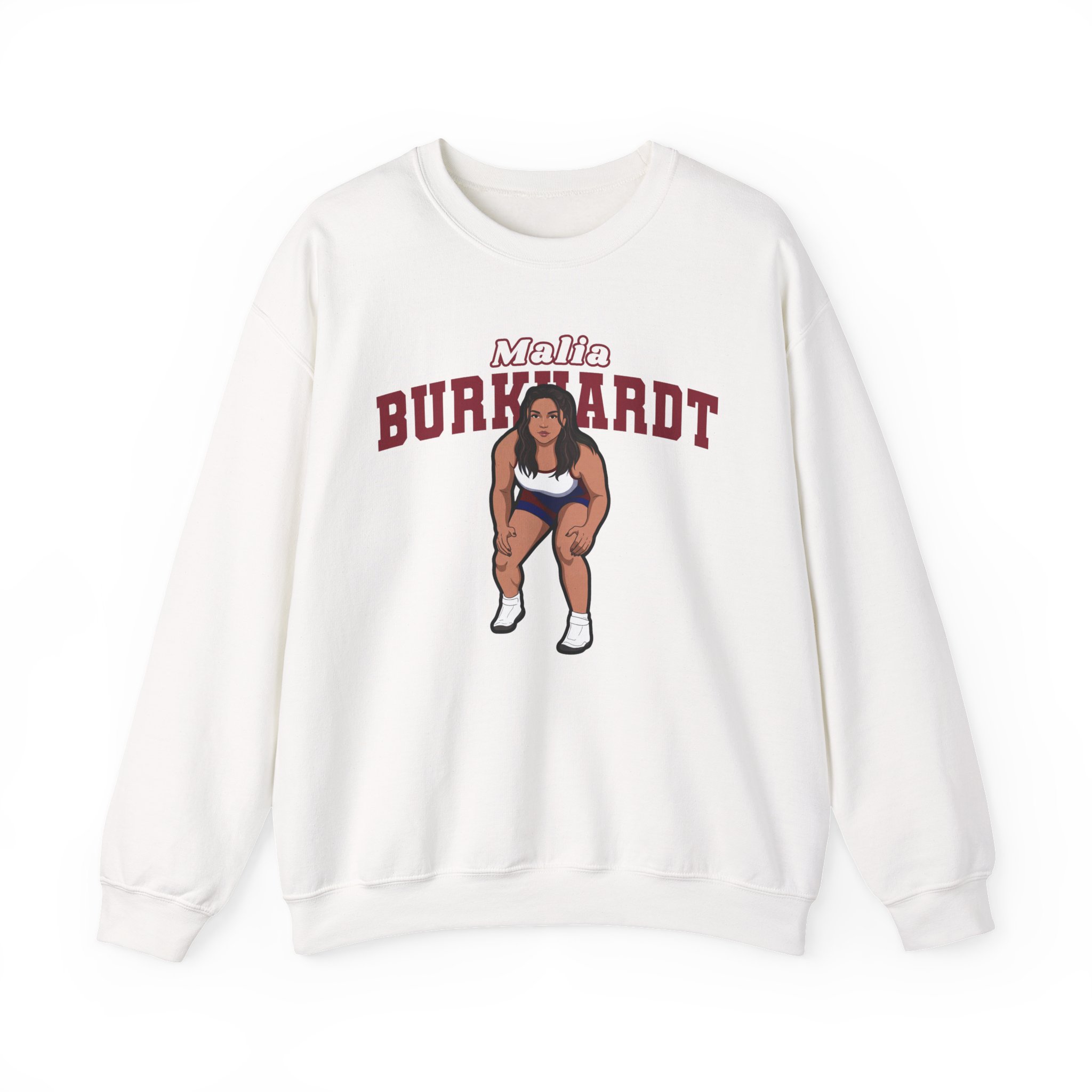 Crewneck Sweatshirt — character_name_arch in White