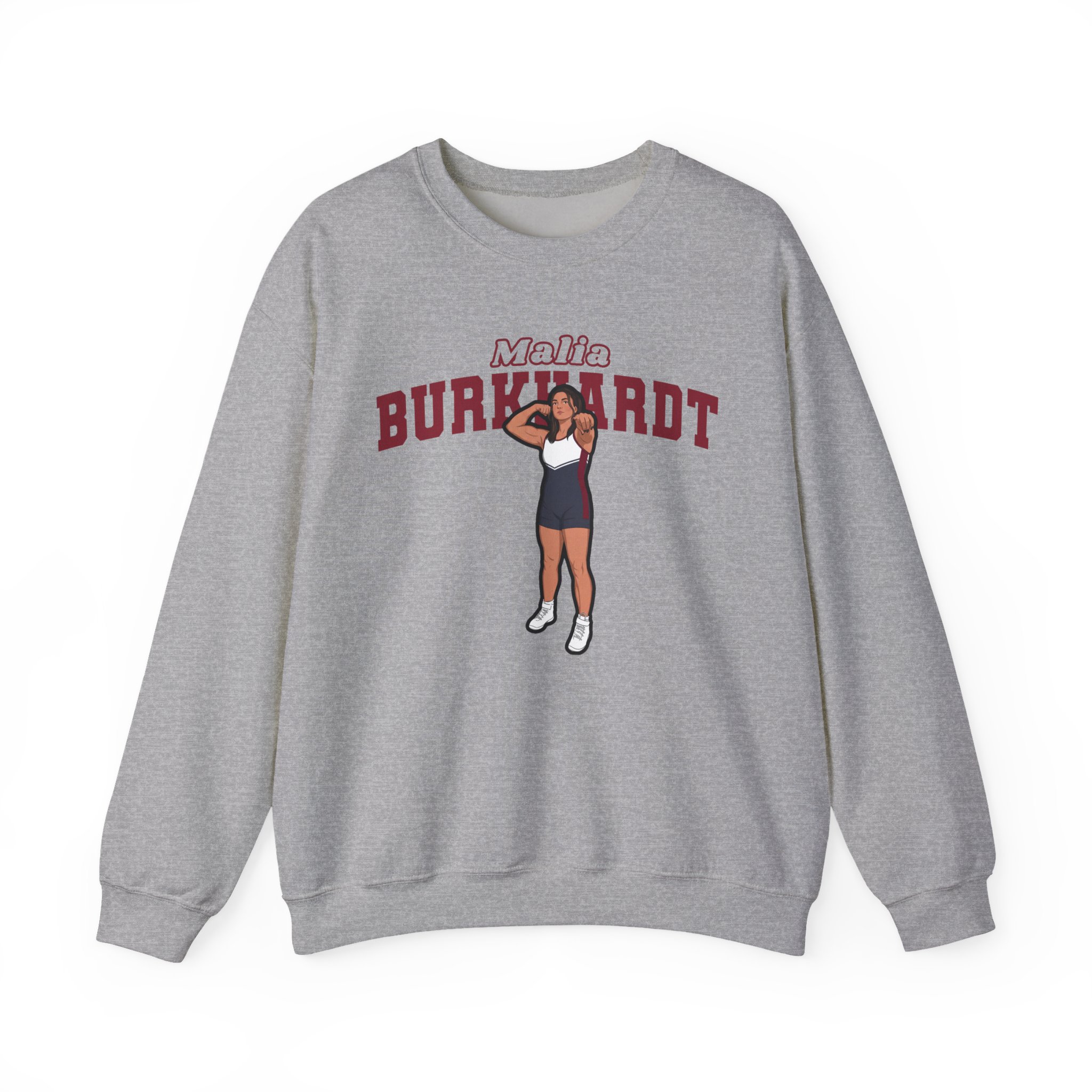Crewneck Sweatshirt — character_name_arch in Grey
