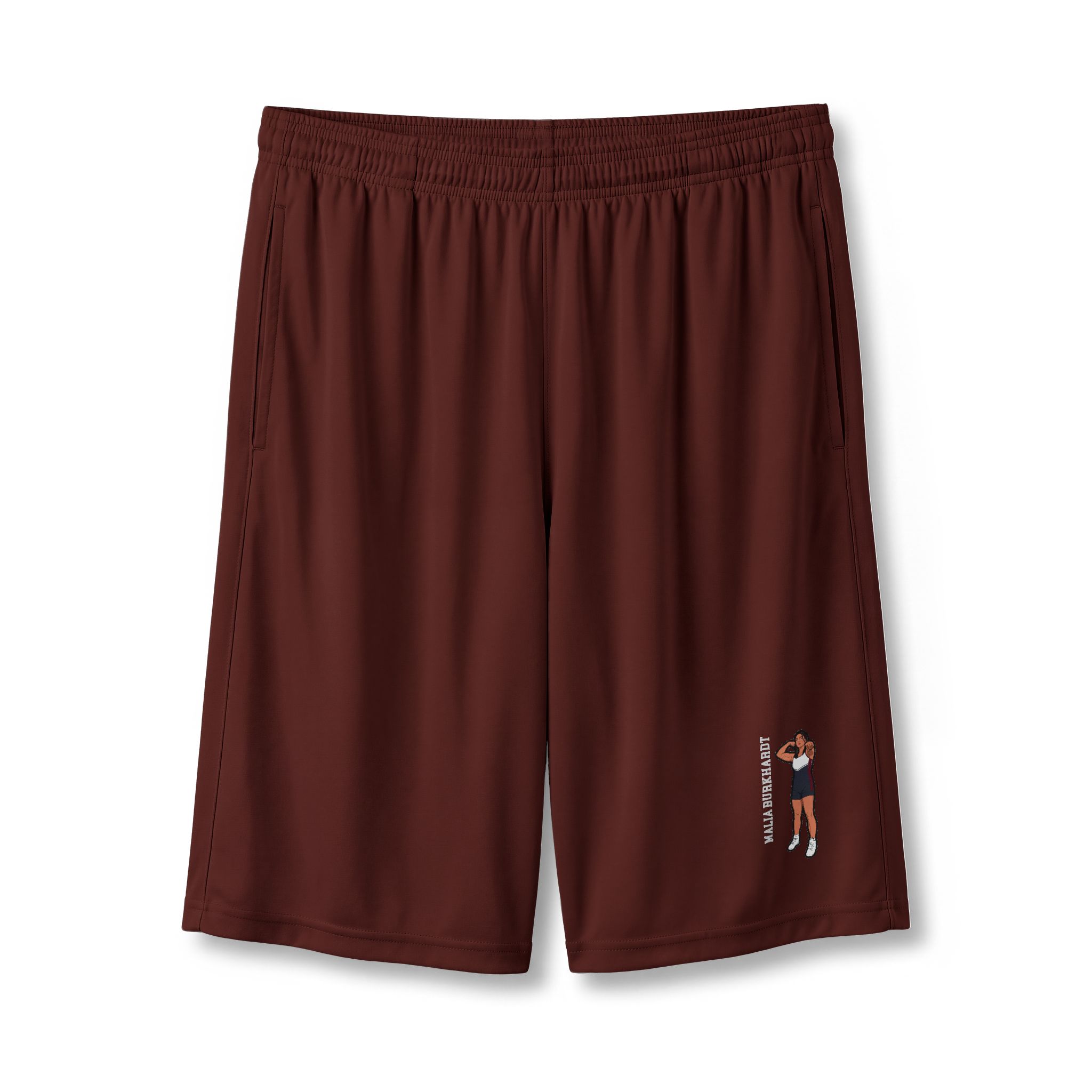 Shorts — character_name_vertical in Maroon
