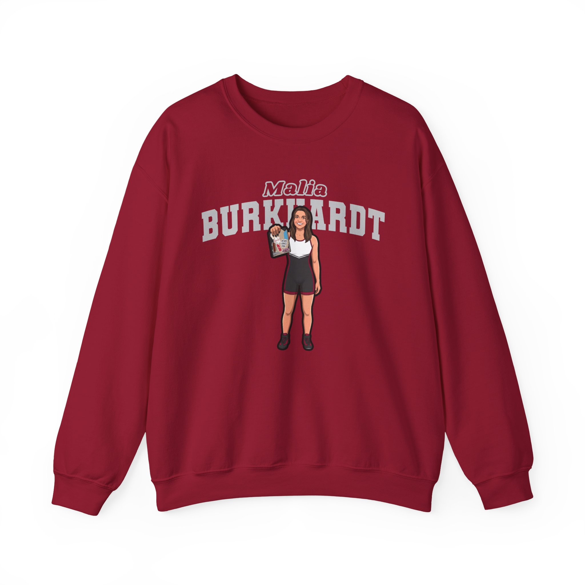 Crewneck Sweatshirt — character_name_arch in Cardinal