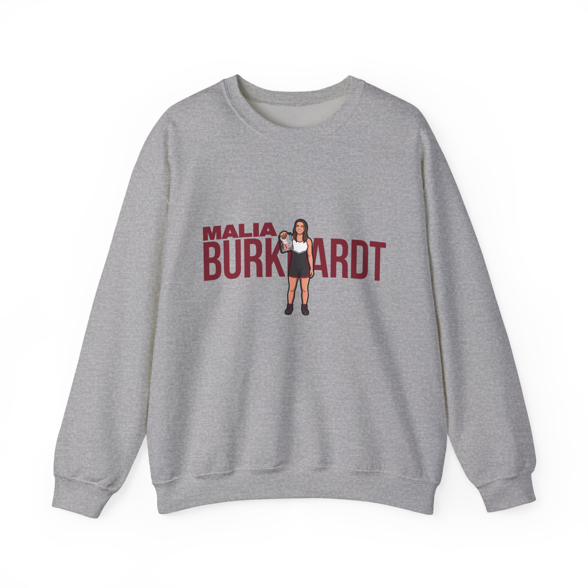 Crewneck Sweatshirt — character_player_name in Grey