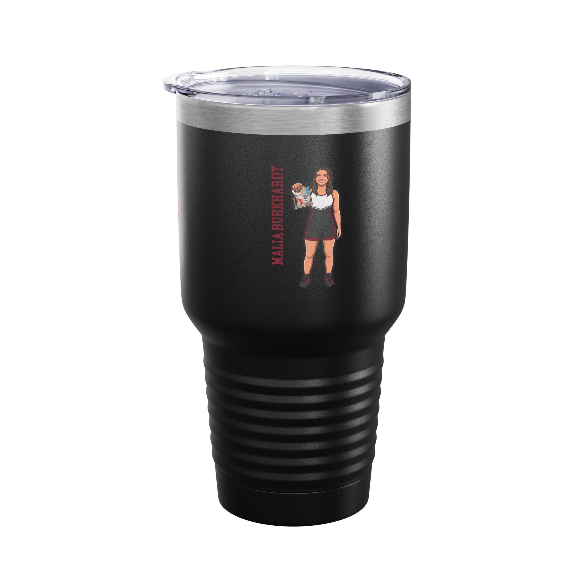 30oz Tumbler — character_name_vertical in Black