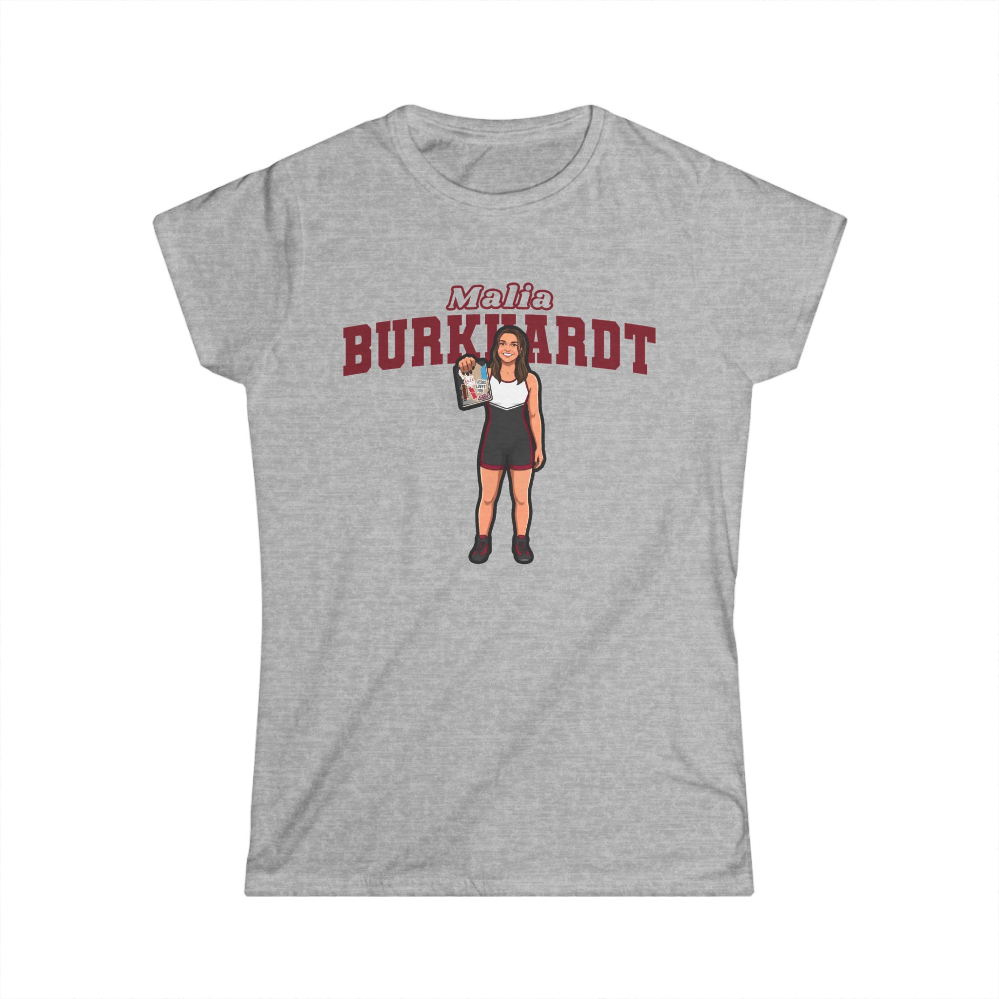 Women's Softstyle Tee — character_name_arch in Grey