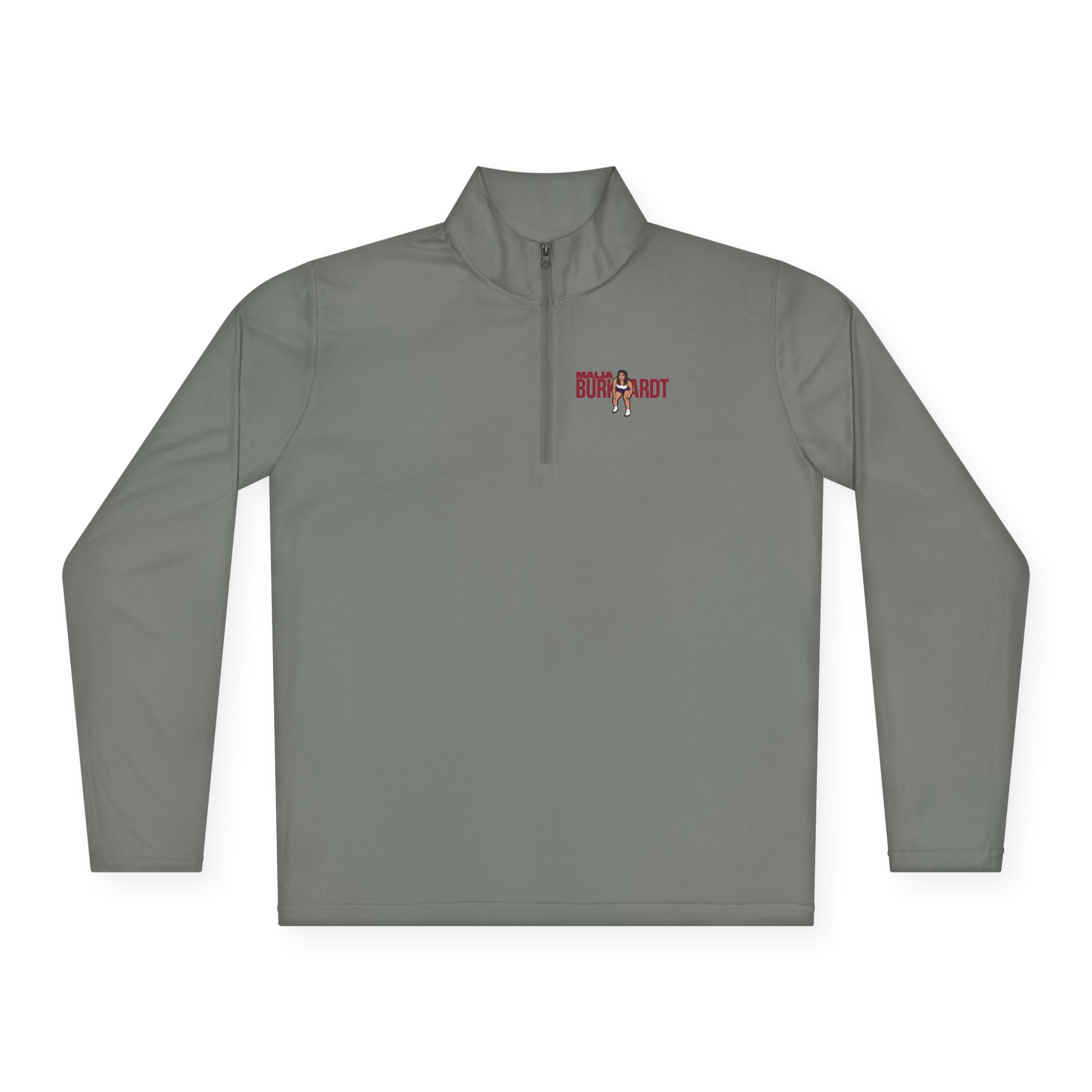 Q-Zip Pullover — character_player_name in Grey