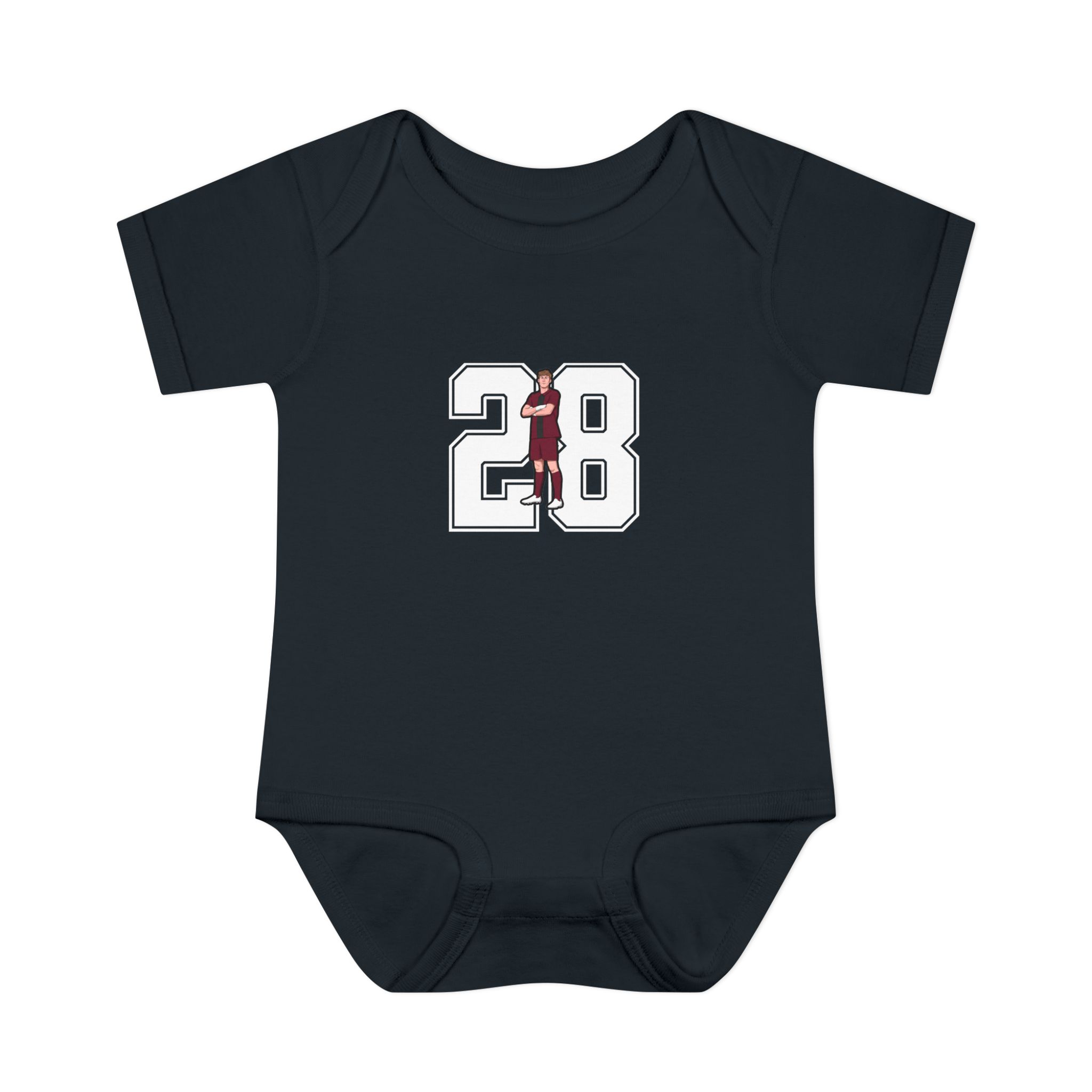 Baby Onesie — character_number in Black