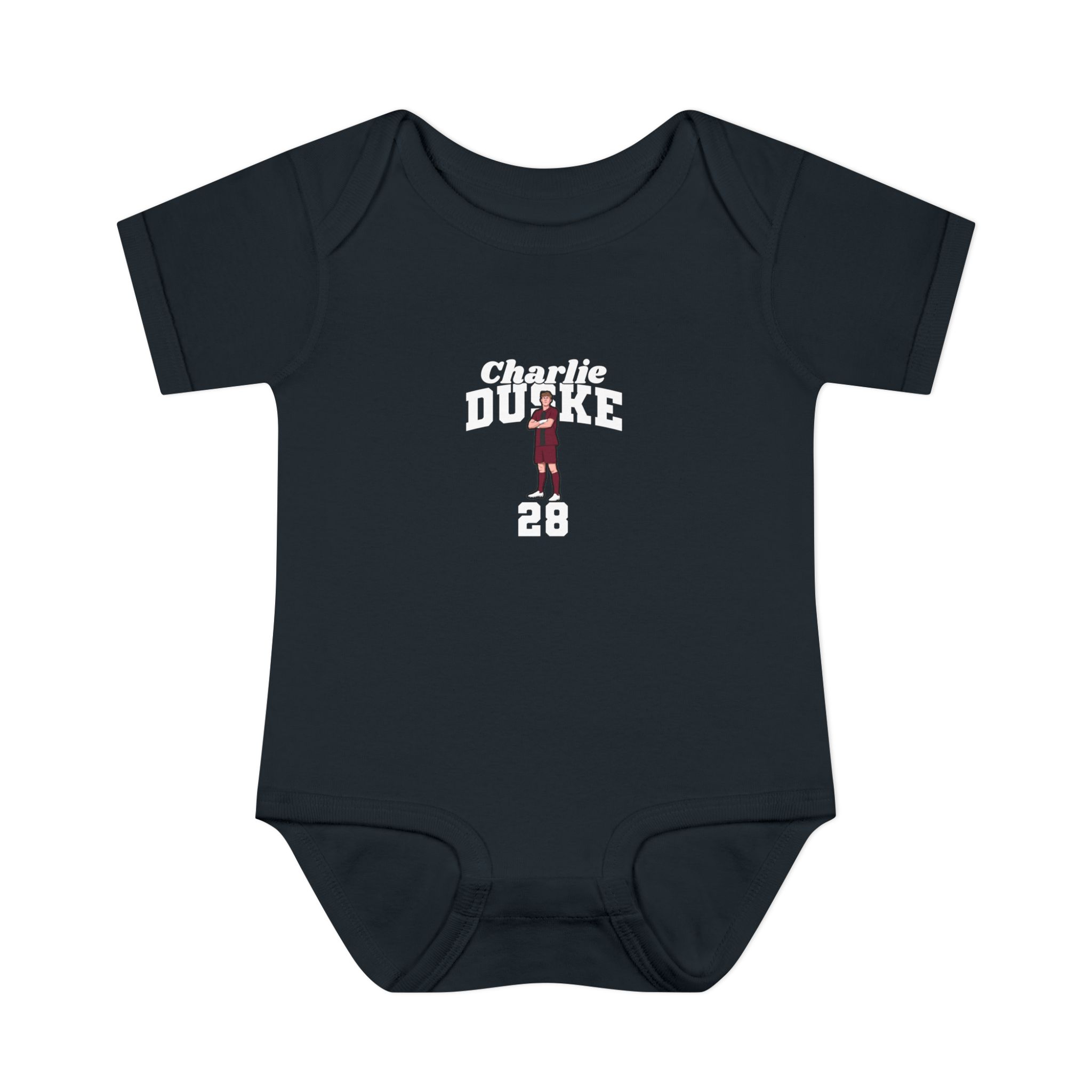 Baby Onesie — character_signature_arch in Black