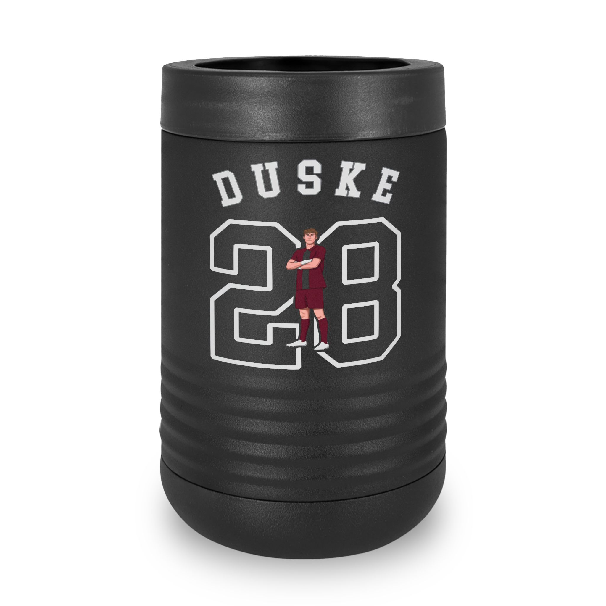 Stainless Can Cooler — character_shirsey_arch in Black