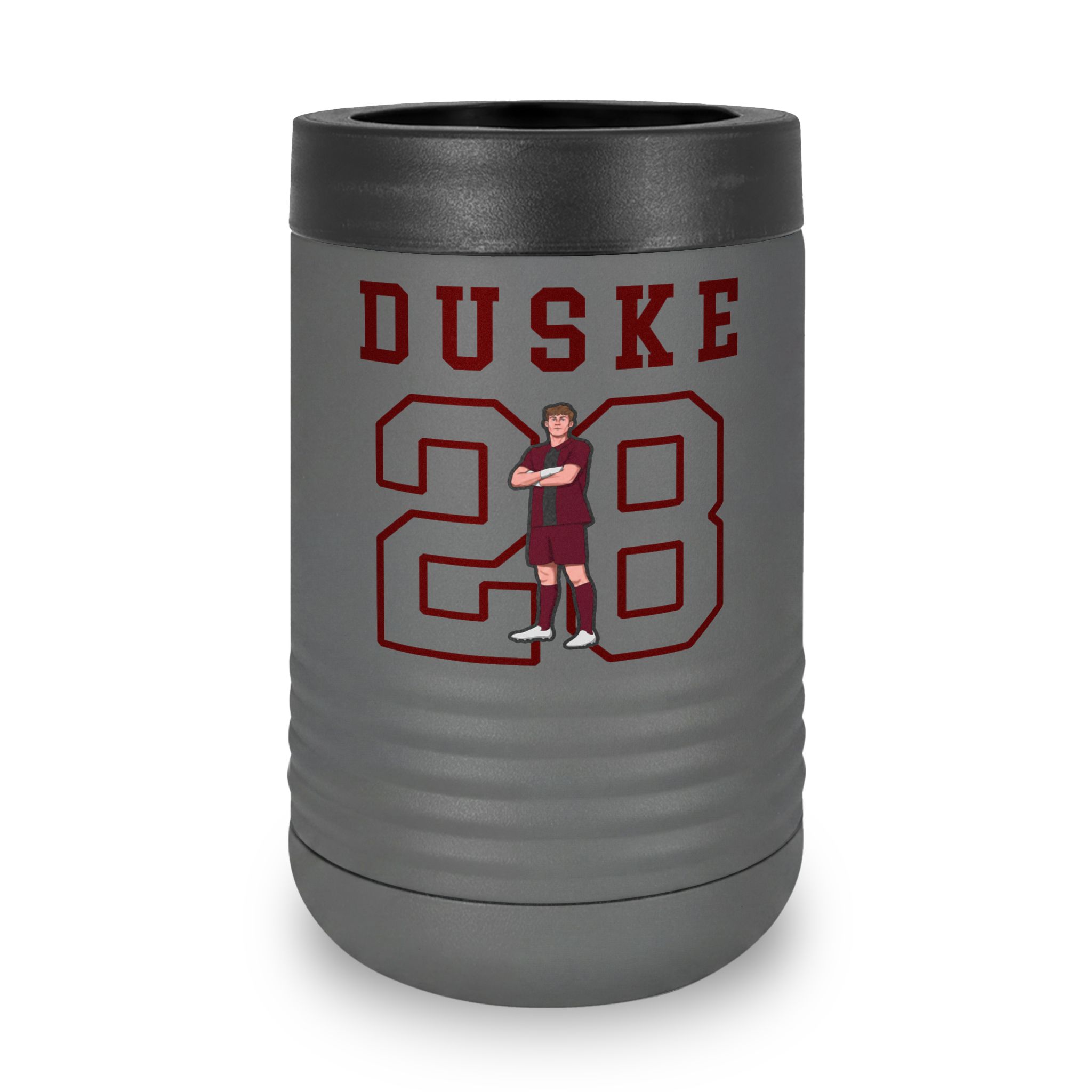 Stainless Can Cooler — character_shirsey in Grey