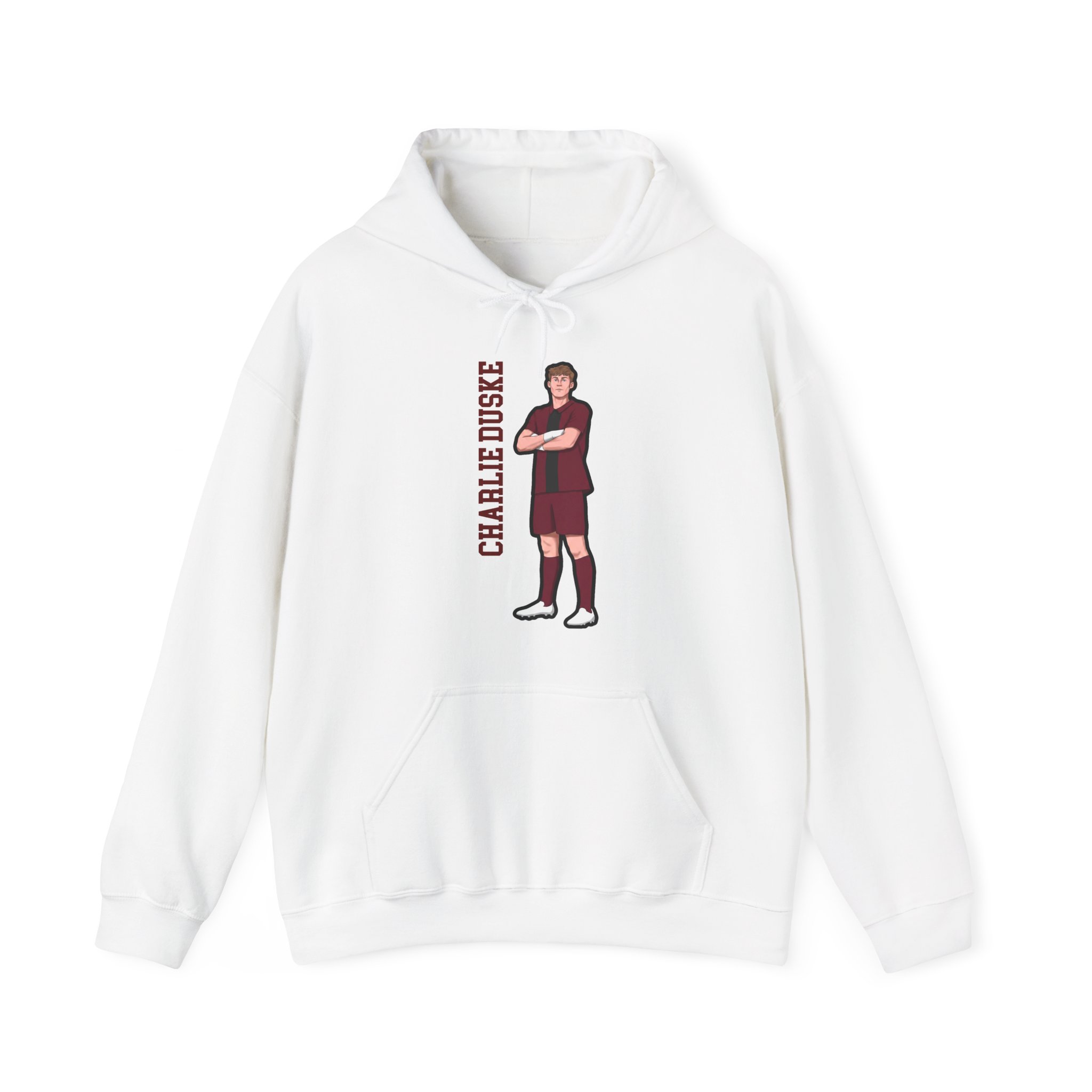 Hoodie — character_name_vertical in White