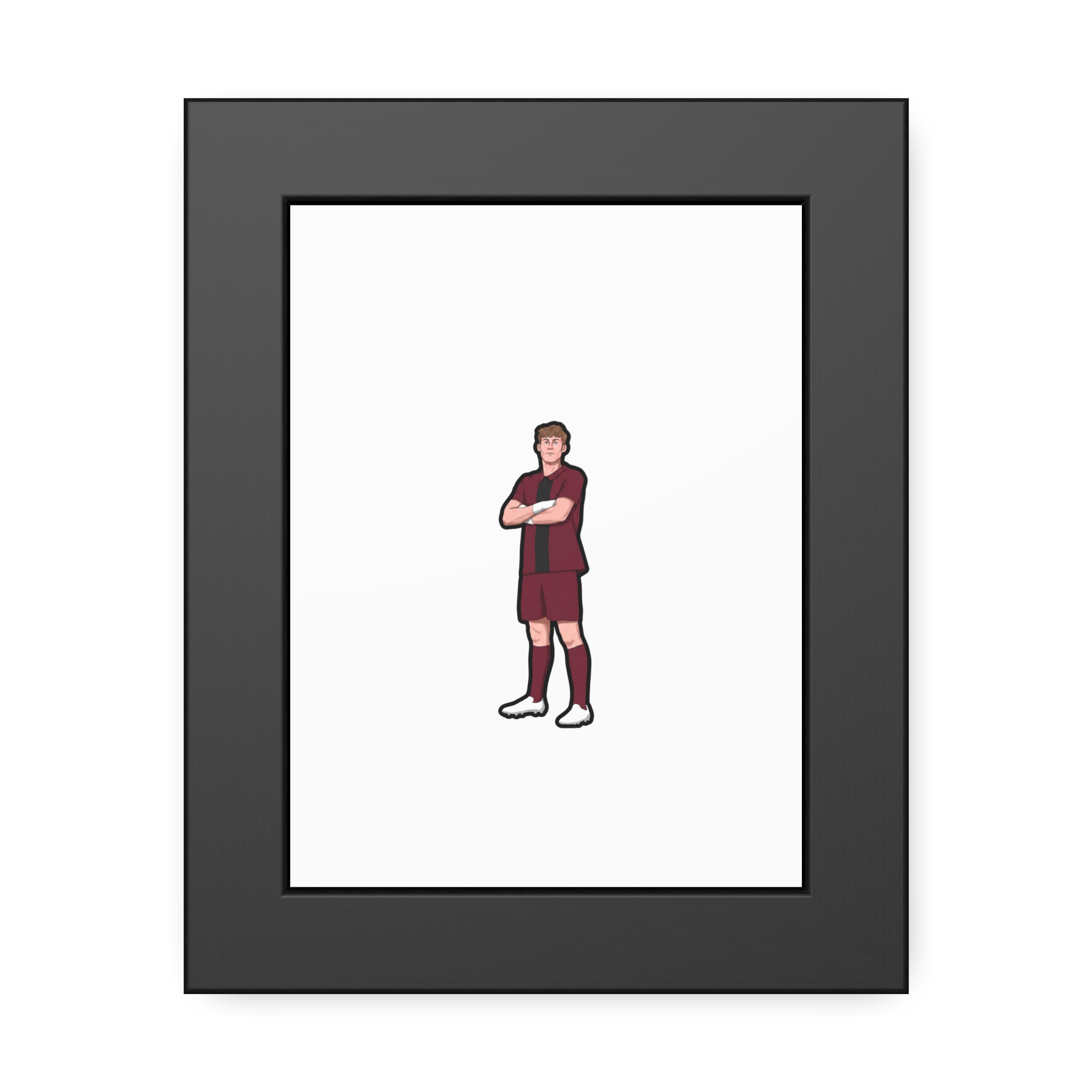 Framed Poster — character_number_top in Black