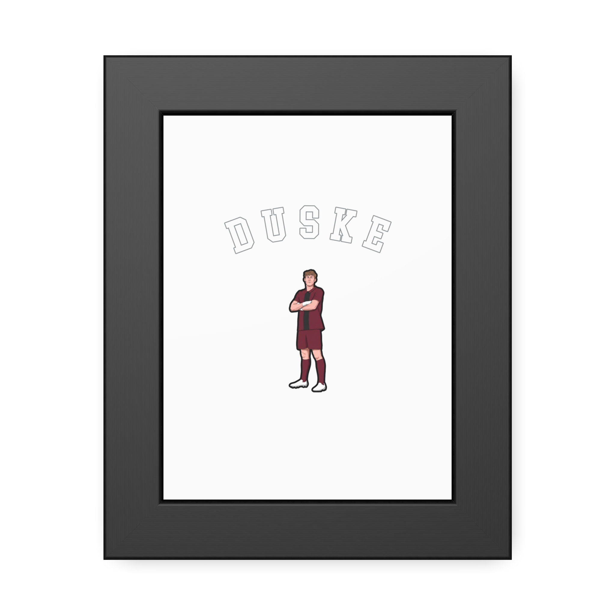 Framed Poster — character_shirsey_arch in Black