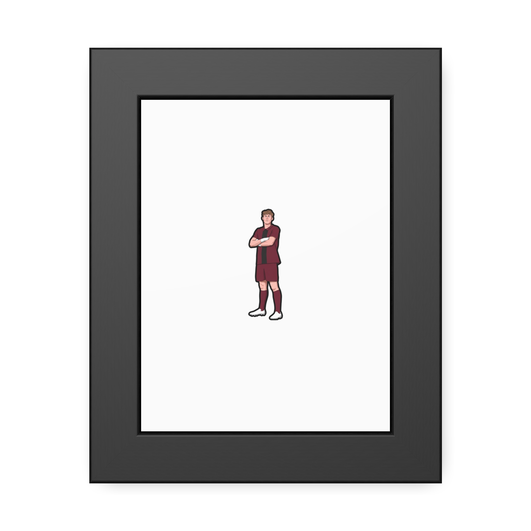 Framed Poster — character_signature_arch in Black