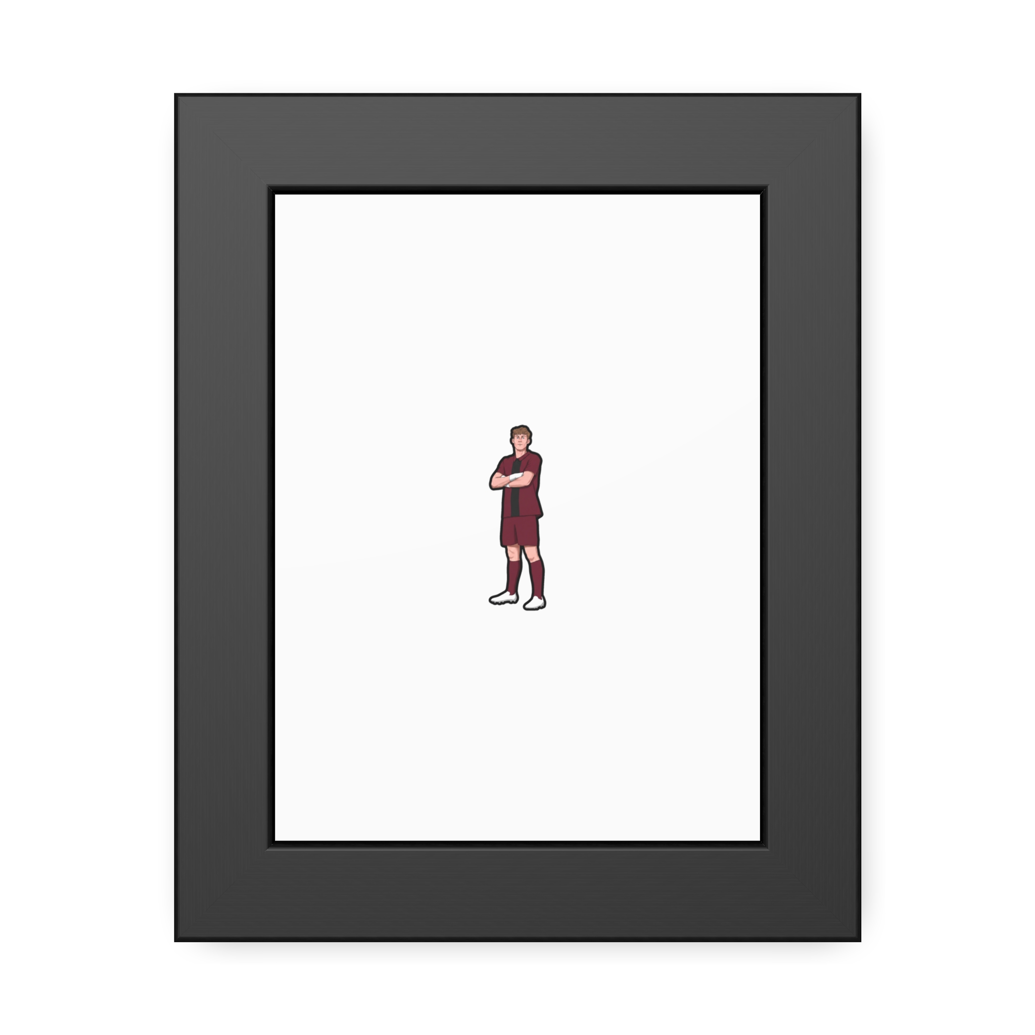 Framed Poster — character_player_name in Black