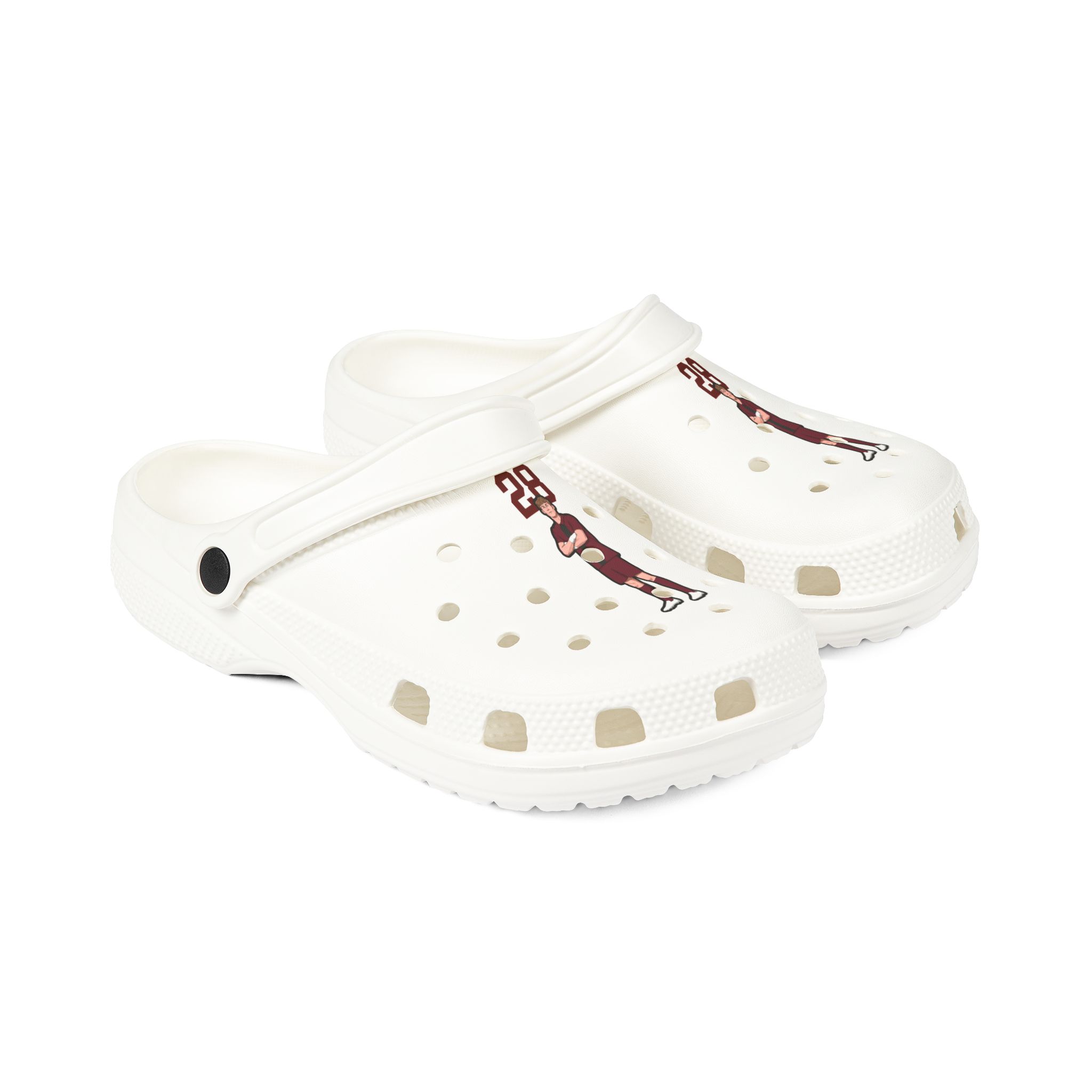 Rubber Clogs — character_number_top in White