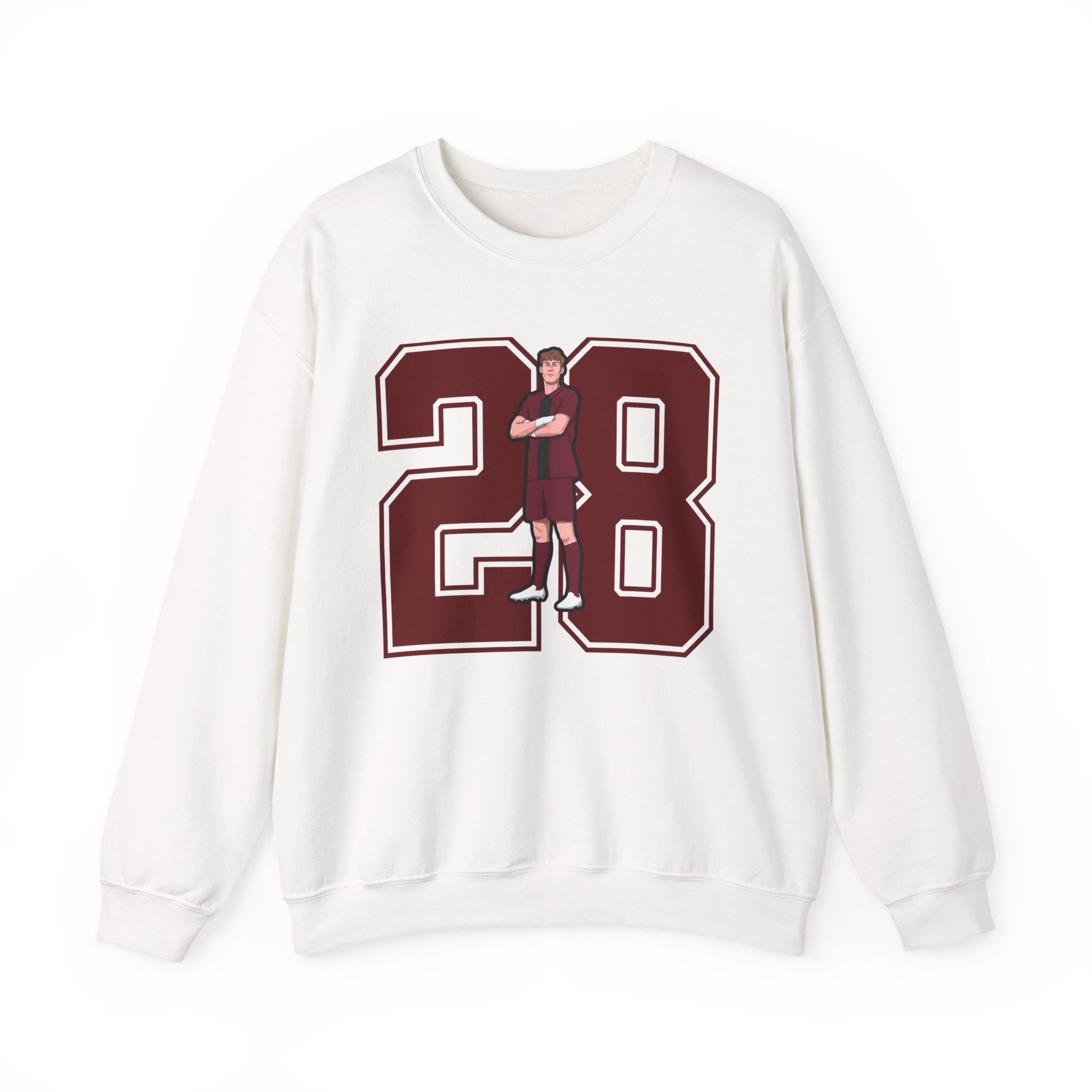 Crewneck Sweatshirt — character_number in White