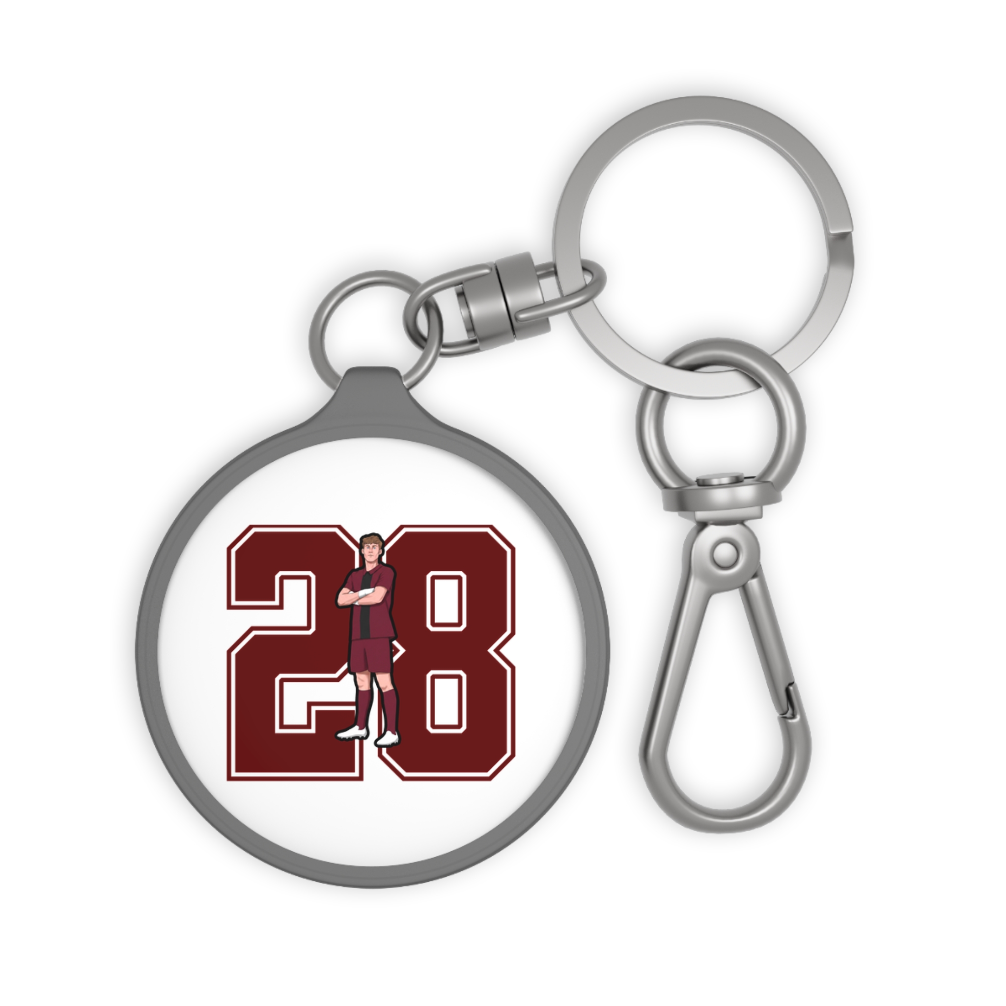 Keychain — character_number in Grey