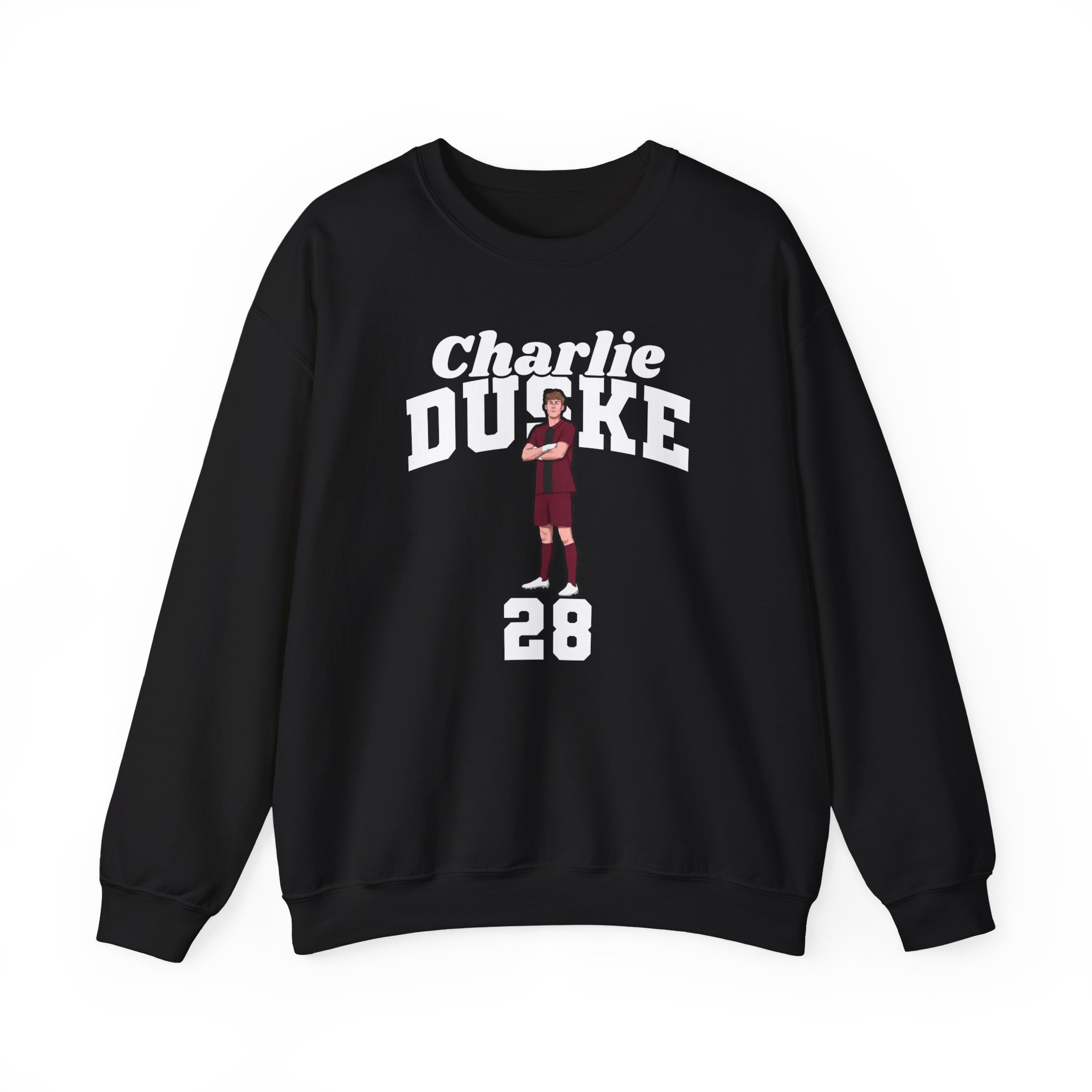Crewneck Sweatshirt — character_signature_arch in Black