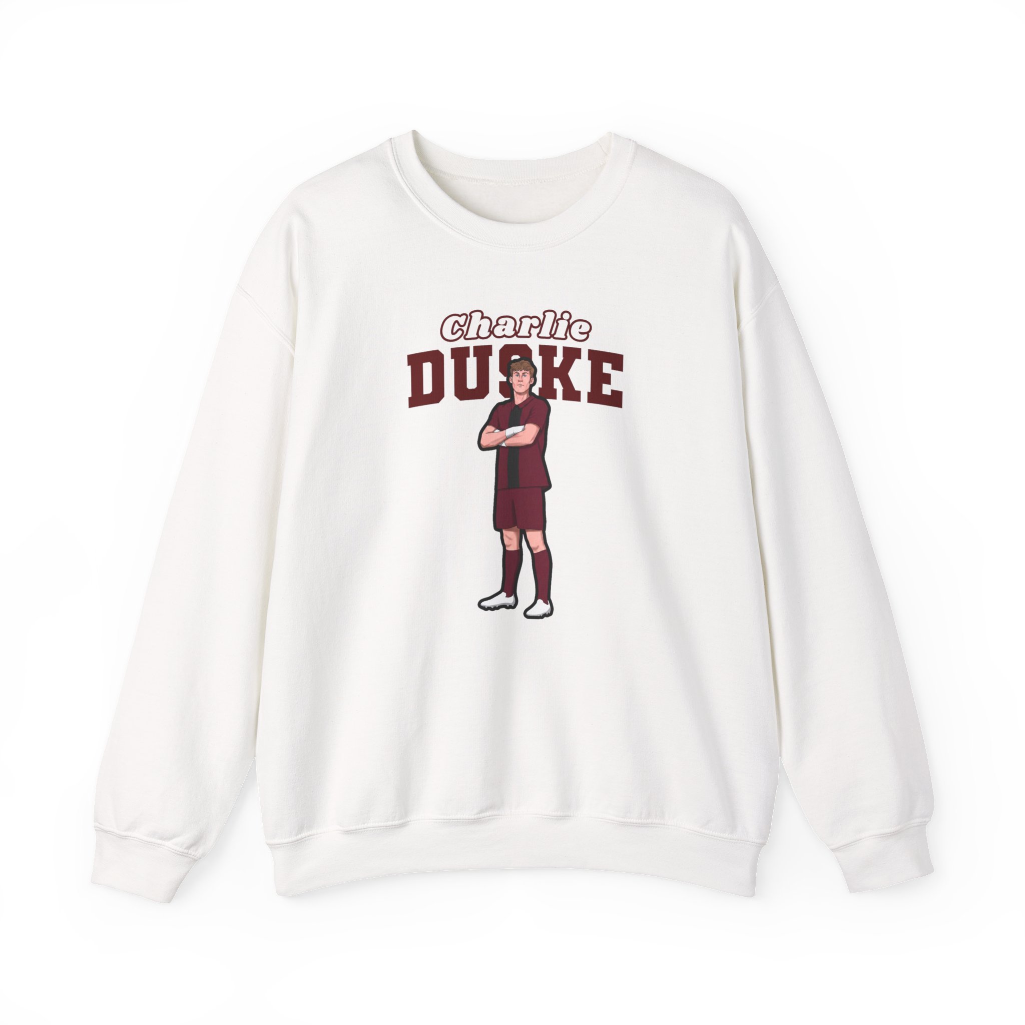 Crewneck Sweatshirt — character_name_arch in White