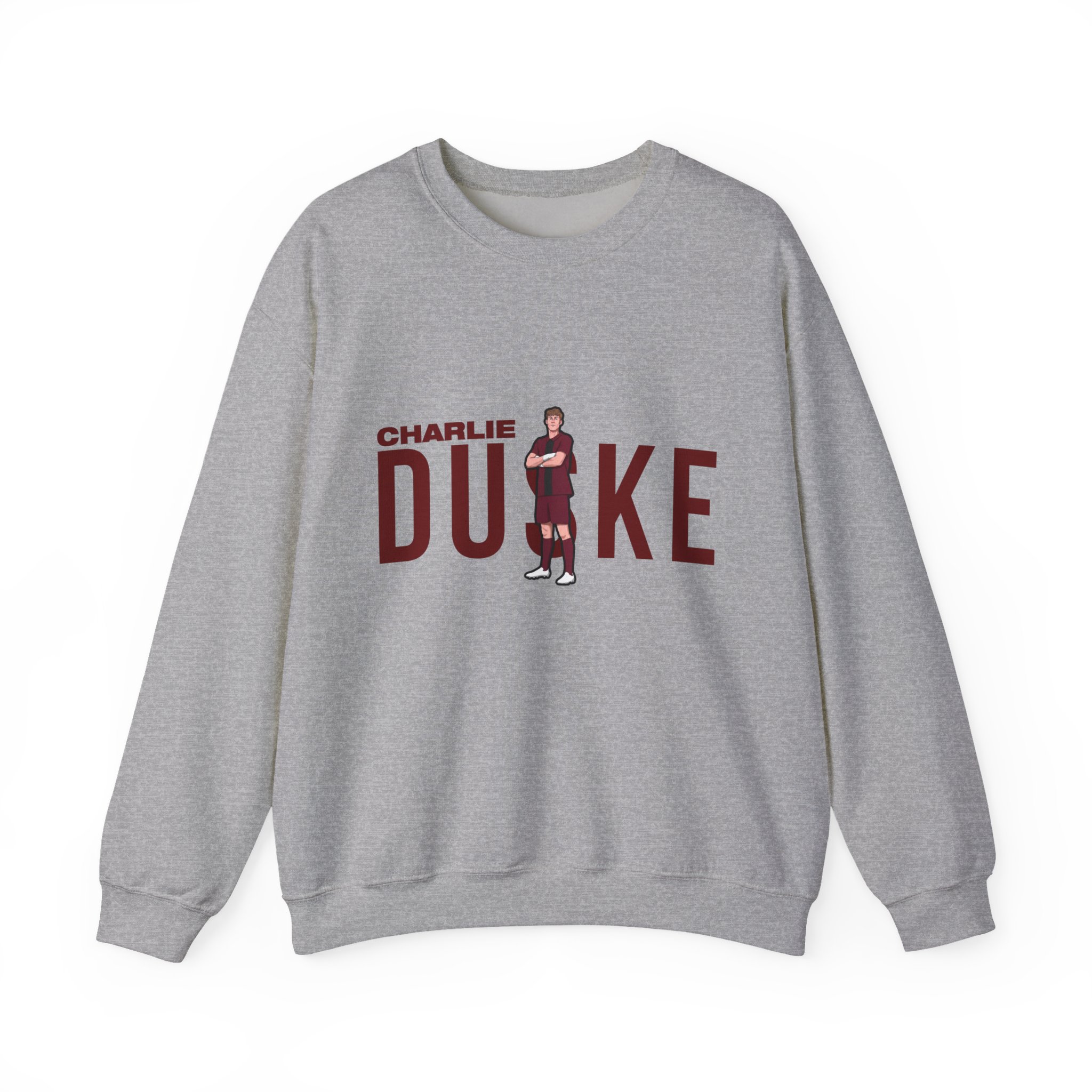 Crewneck Sweatshirt — character_player_name in Grey
