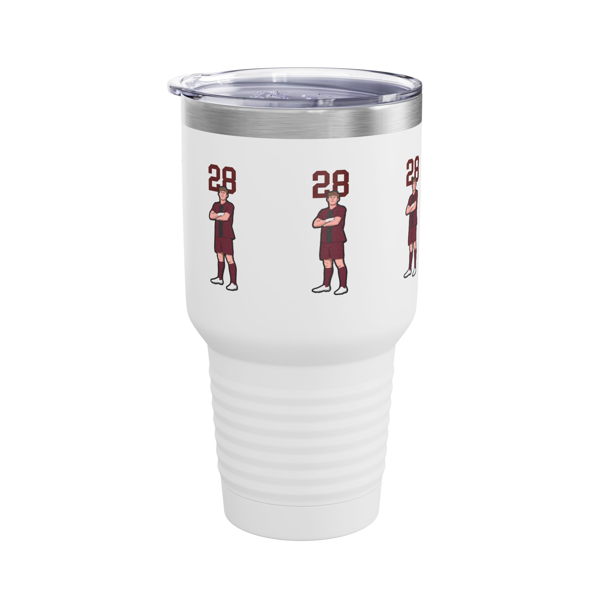 30oz Tumbler — character_number_top in White