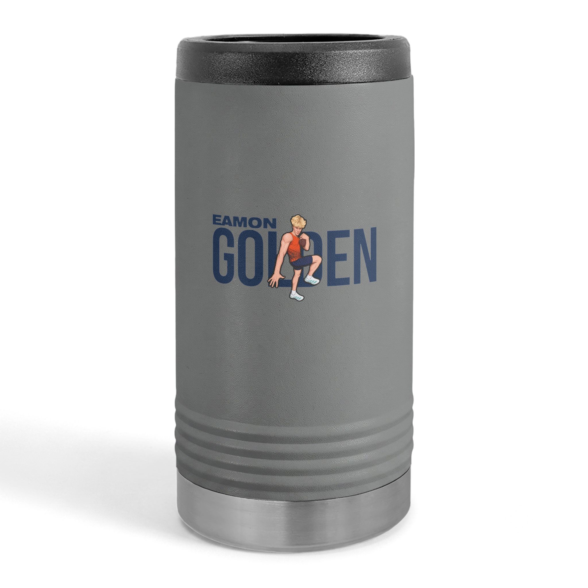 Slim Stainless Can Cooler — character_player_name in Grey