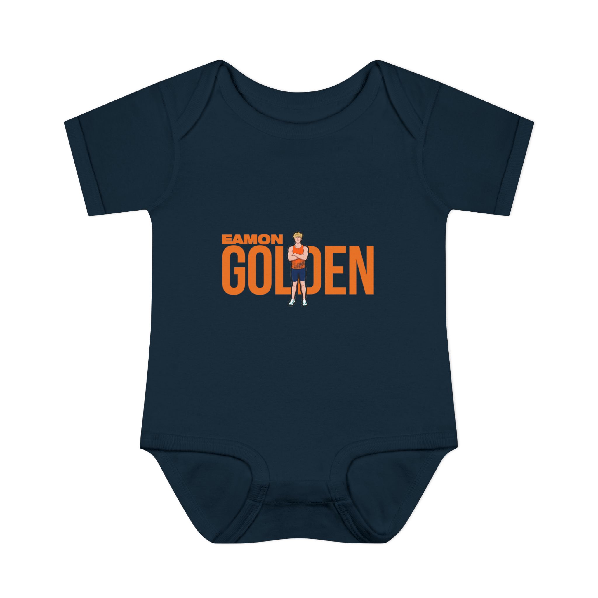 Baby Onesie — character_player_name in Navy