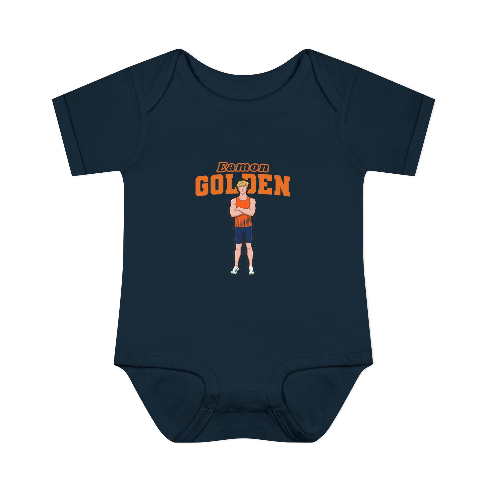 Baby Onesie — character_name_arch in Navy