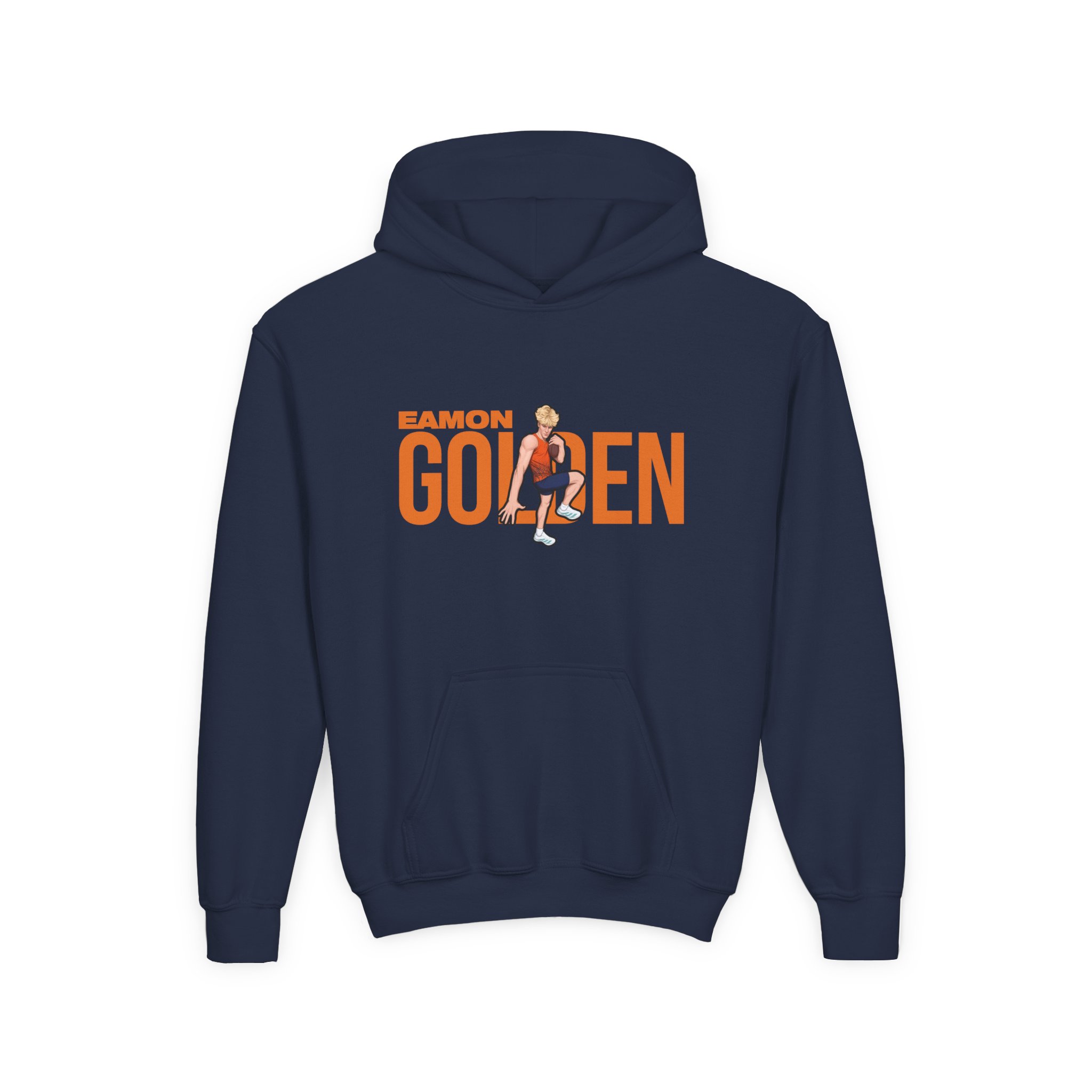 Youth Hoodie — character_player_name in Navy