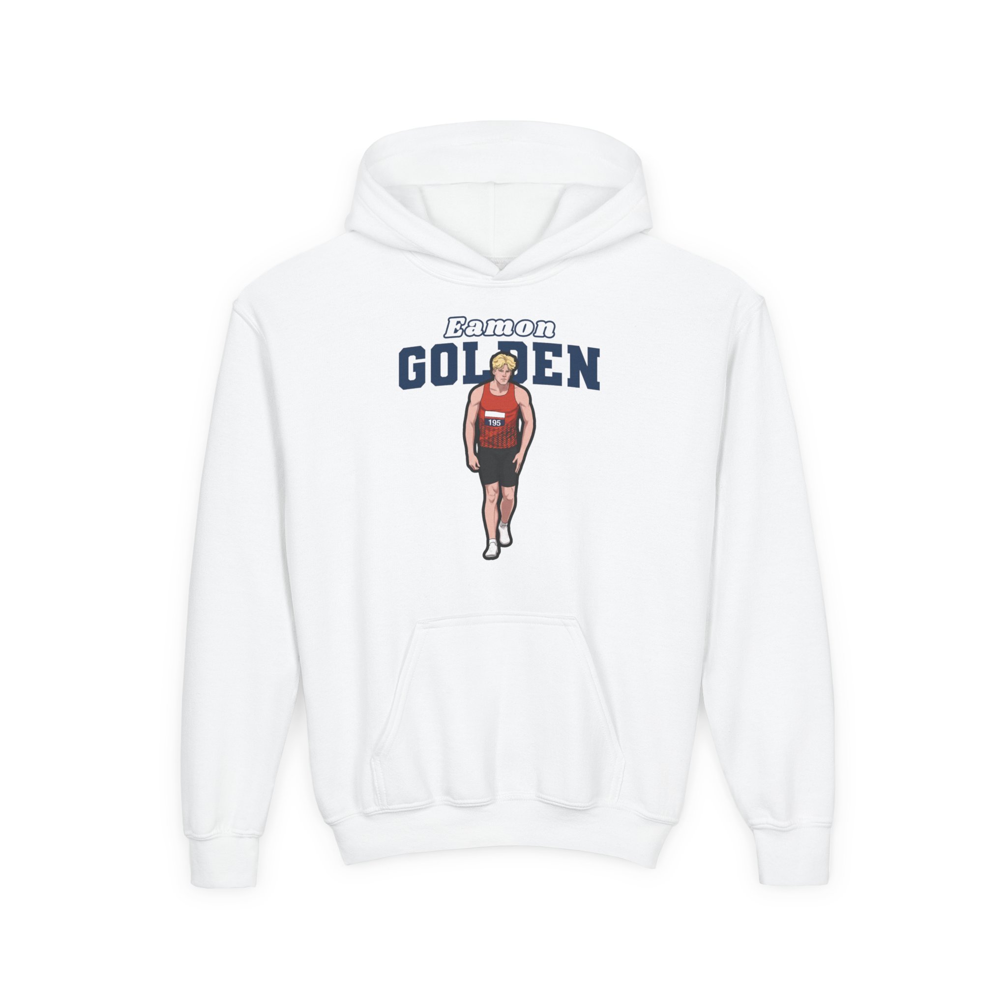 Youth Hoodie — character_name_arch in White