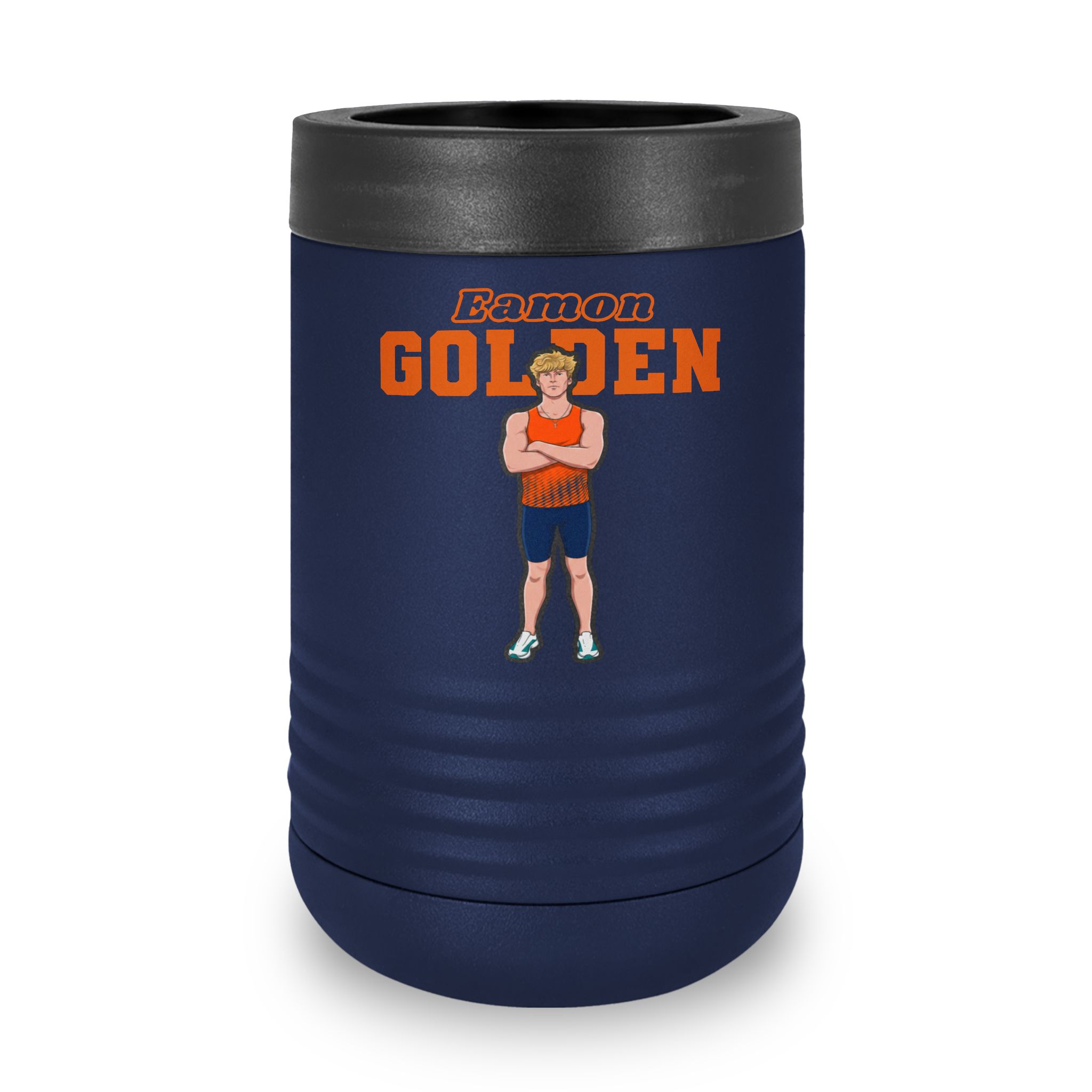 Stainless Can Cooler — character_name_arch in Navy