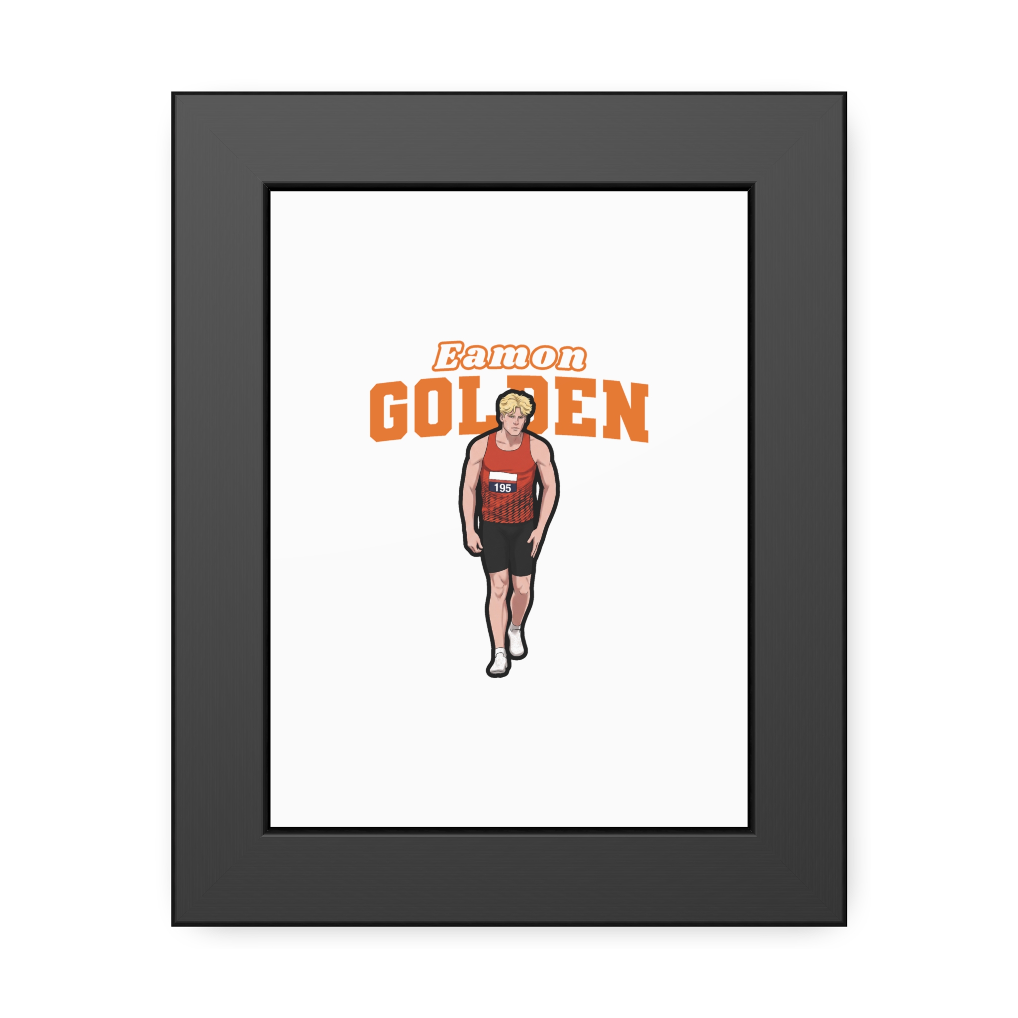 Framed Poster — character_name_arch in Black