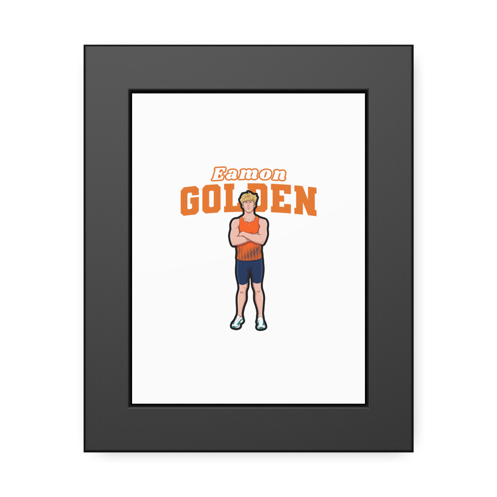 Framed Poster — character_name_arch in Black