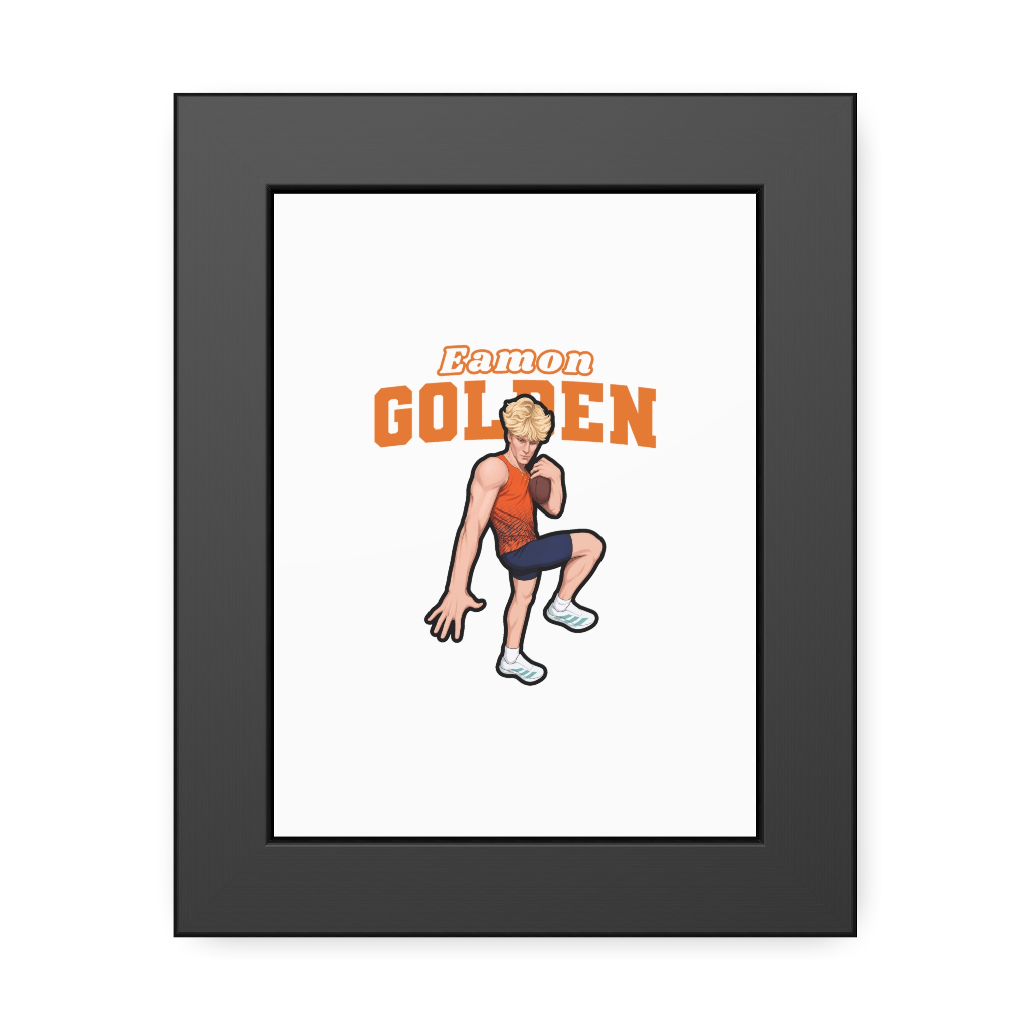 Framed Poster — character_name_arch in Black