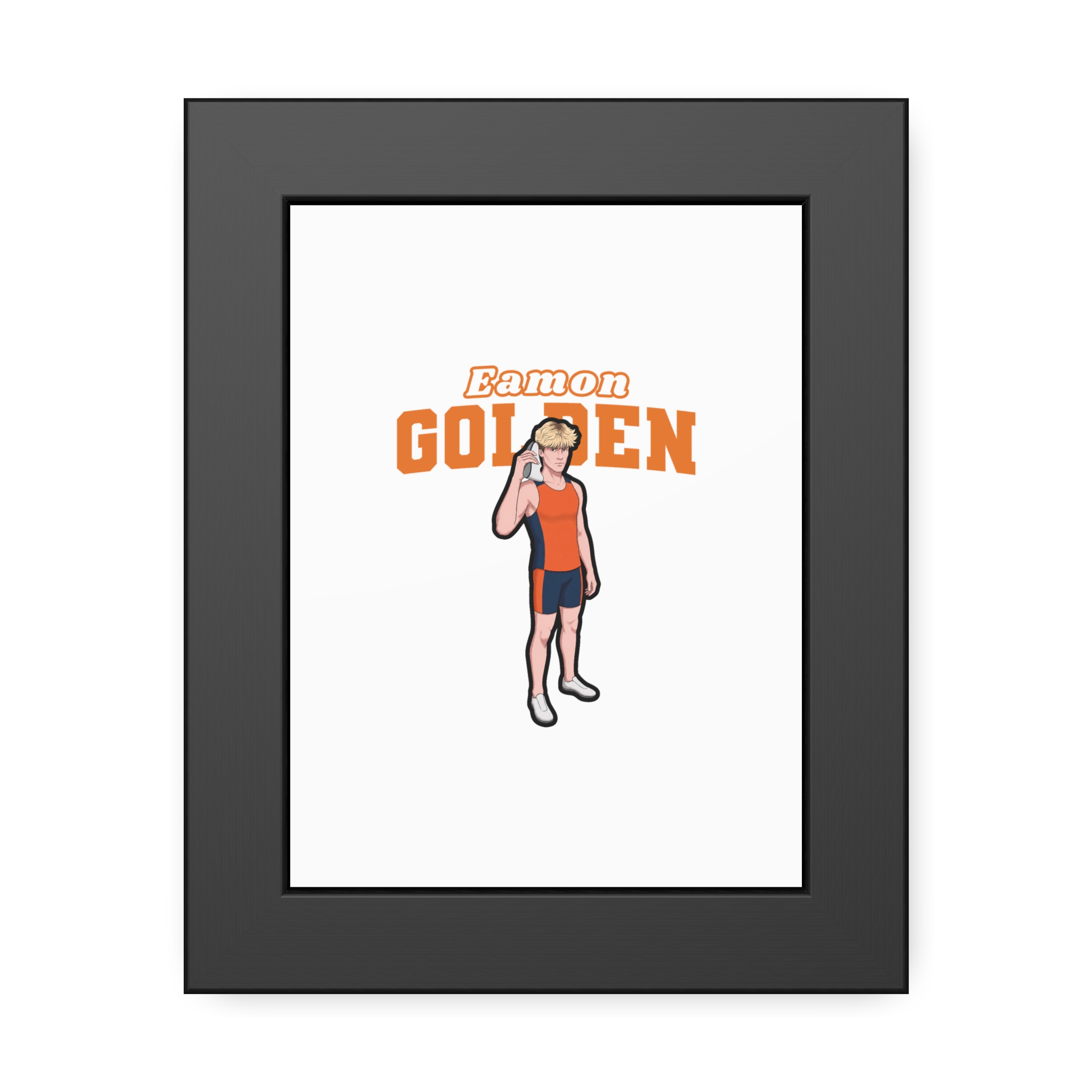 Framed Poster — character_name_arch in Black
