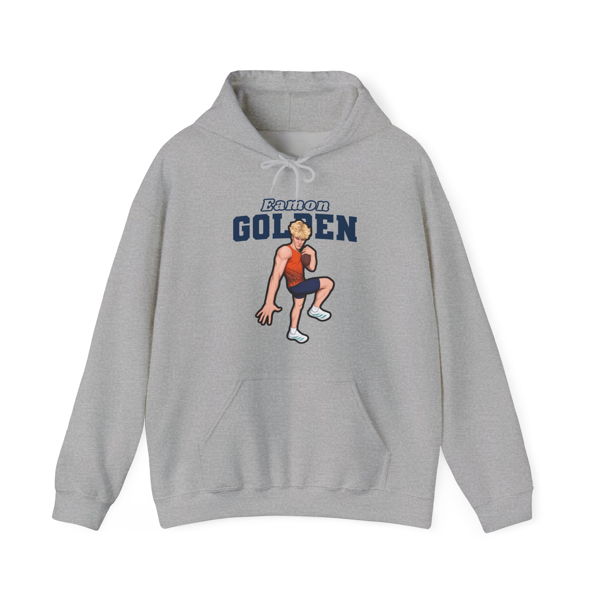 Hoodie — character_name_arch in Grey