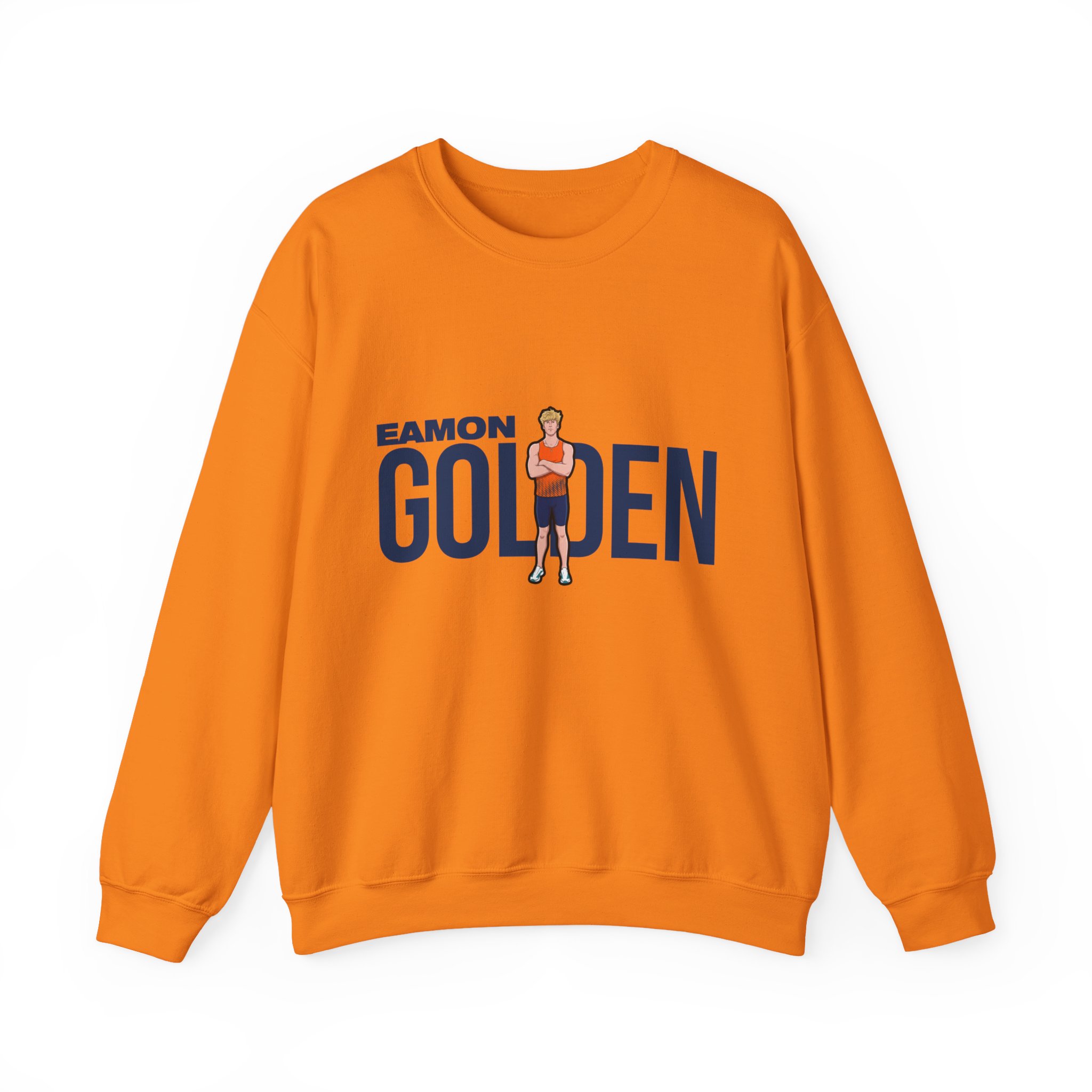 Crewneck Sweatshirt — character_player_name in Orange