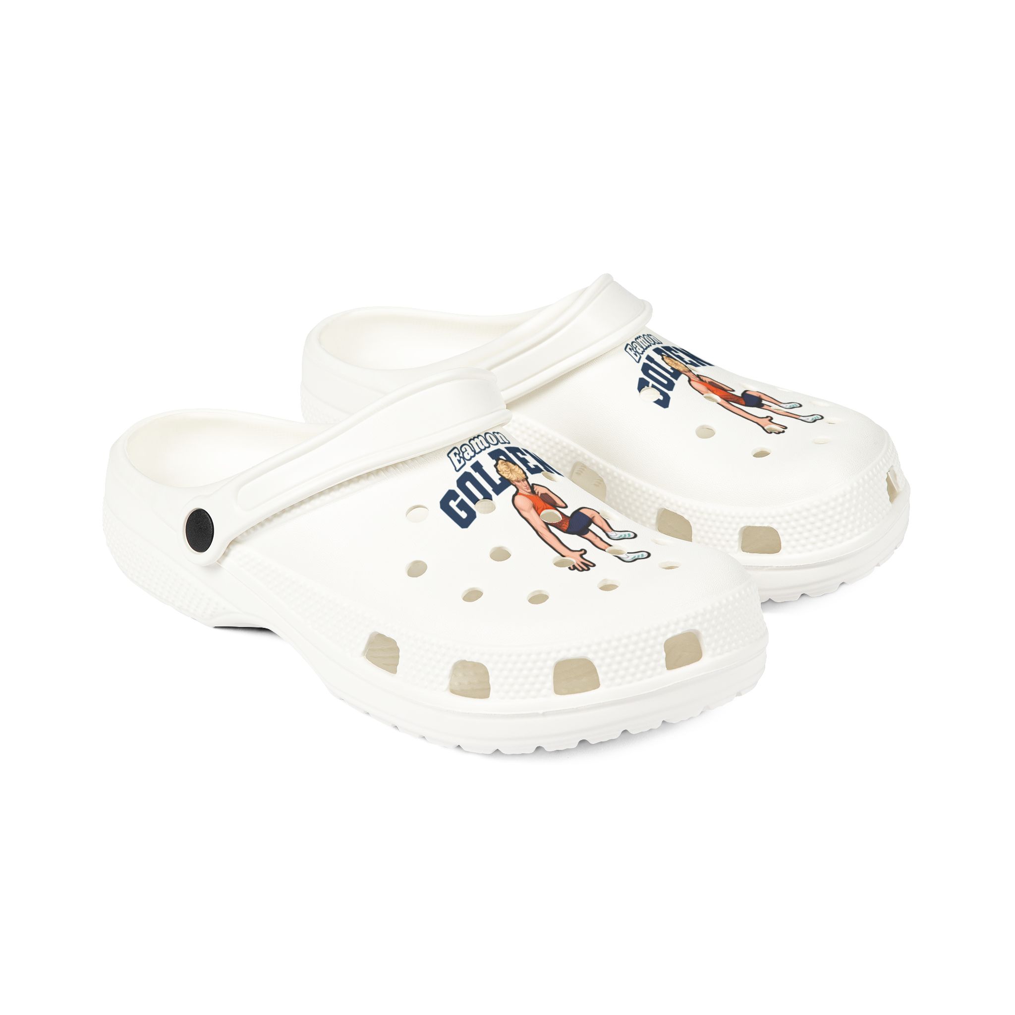 Rubber Clogs — character_name_arch in White