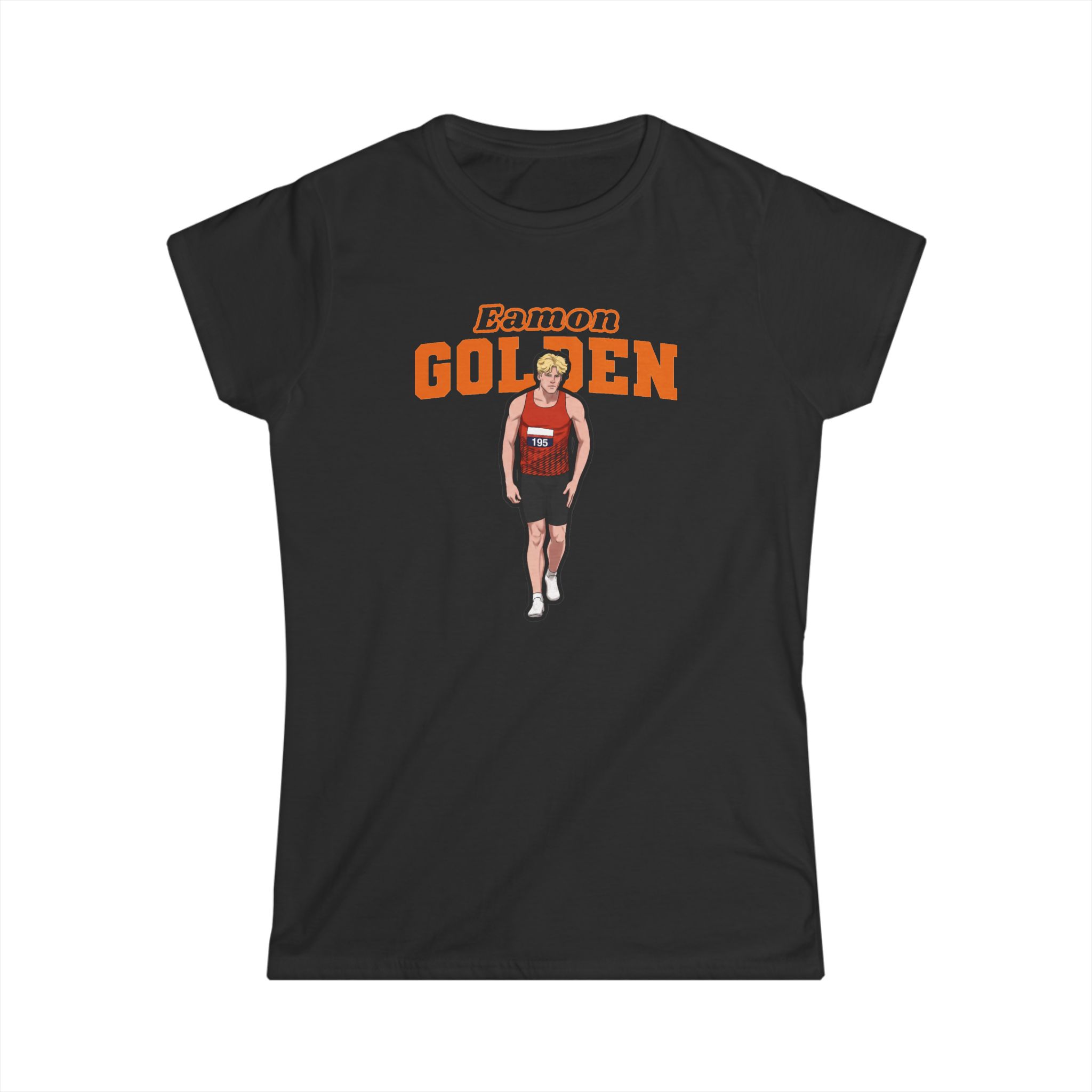 Women's Softstyle Tee — character_name_arch in Black